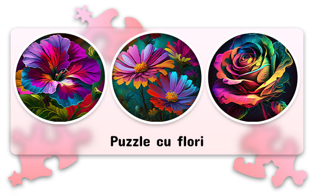 Colectia noastra de puzzle-uri din lemn cu imagini cu flori, in aceasta categorie vei regasi puzzle-uri din lemn cu o sumedenie de imagini cu flori, de la trandafiri, ghiocei, crizanteme, gladiole, petunia si multe altele