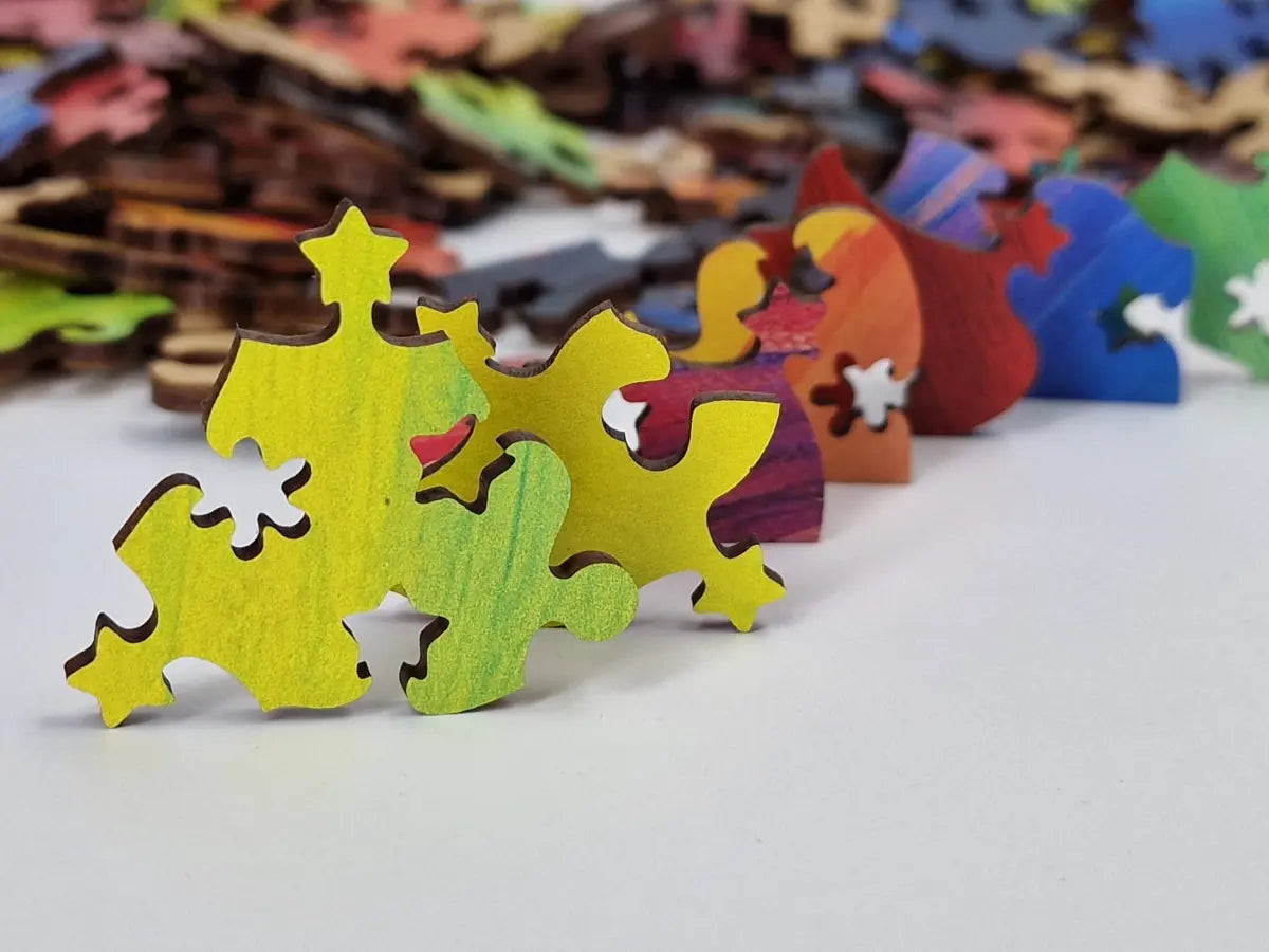 Puzzle Abstract - Colorful Gears - 200 piese - 30 x 30 cm