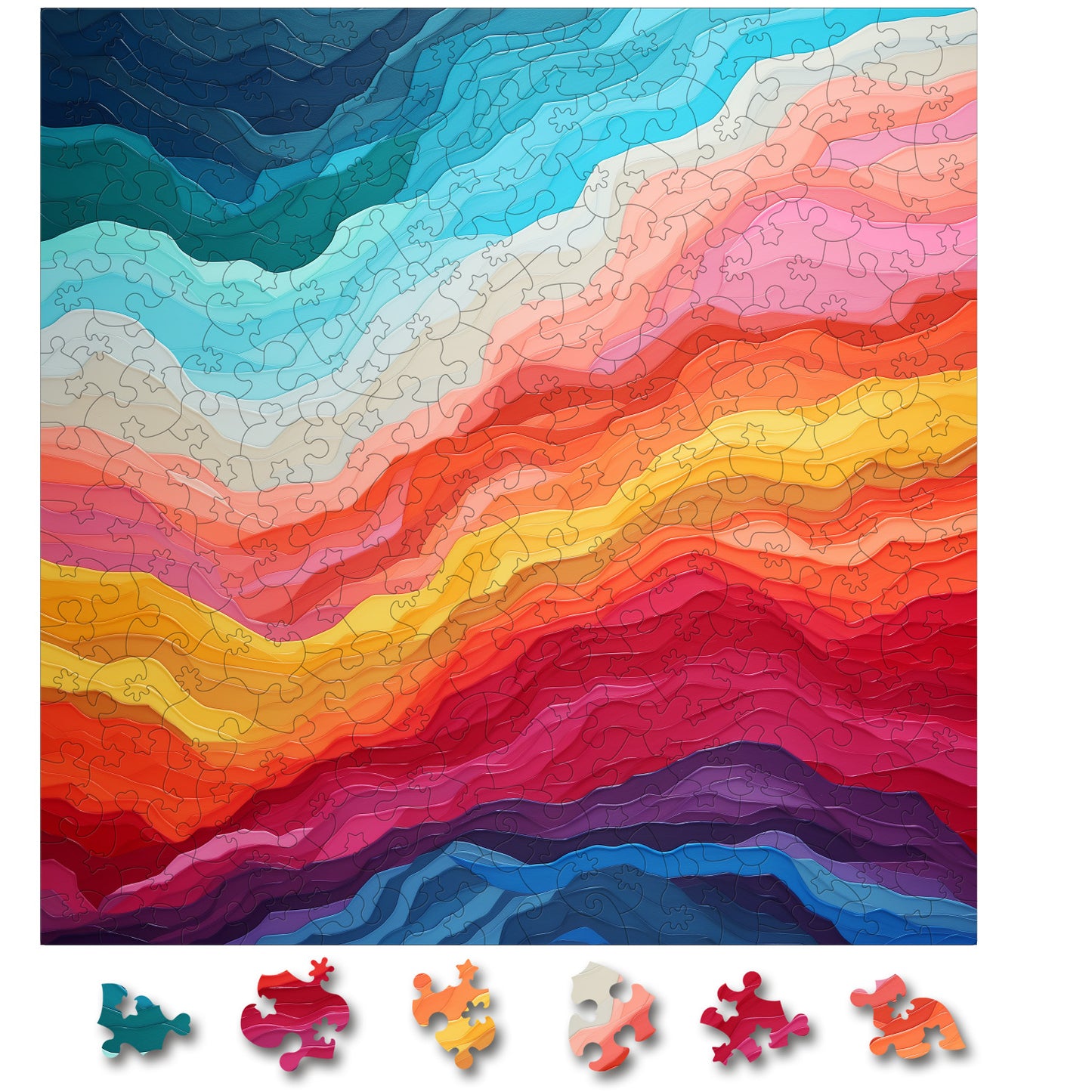 Puzzle Gradient - Electric Fusion - 200 piese - 30 x 30 cm