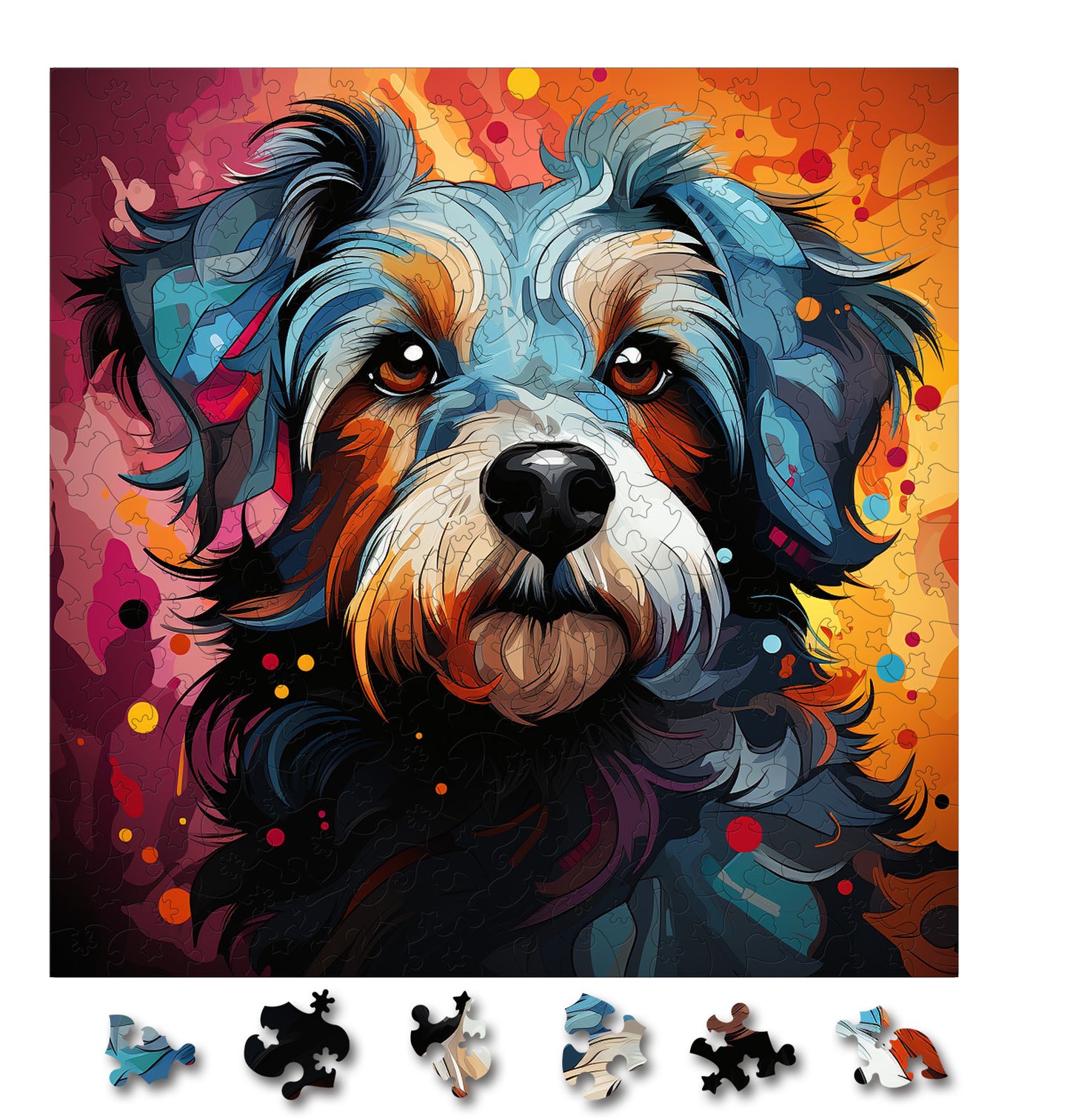 Puzzle cu Caini - Japanese Chin 3