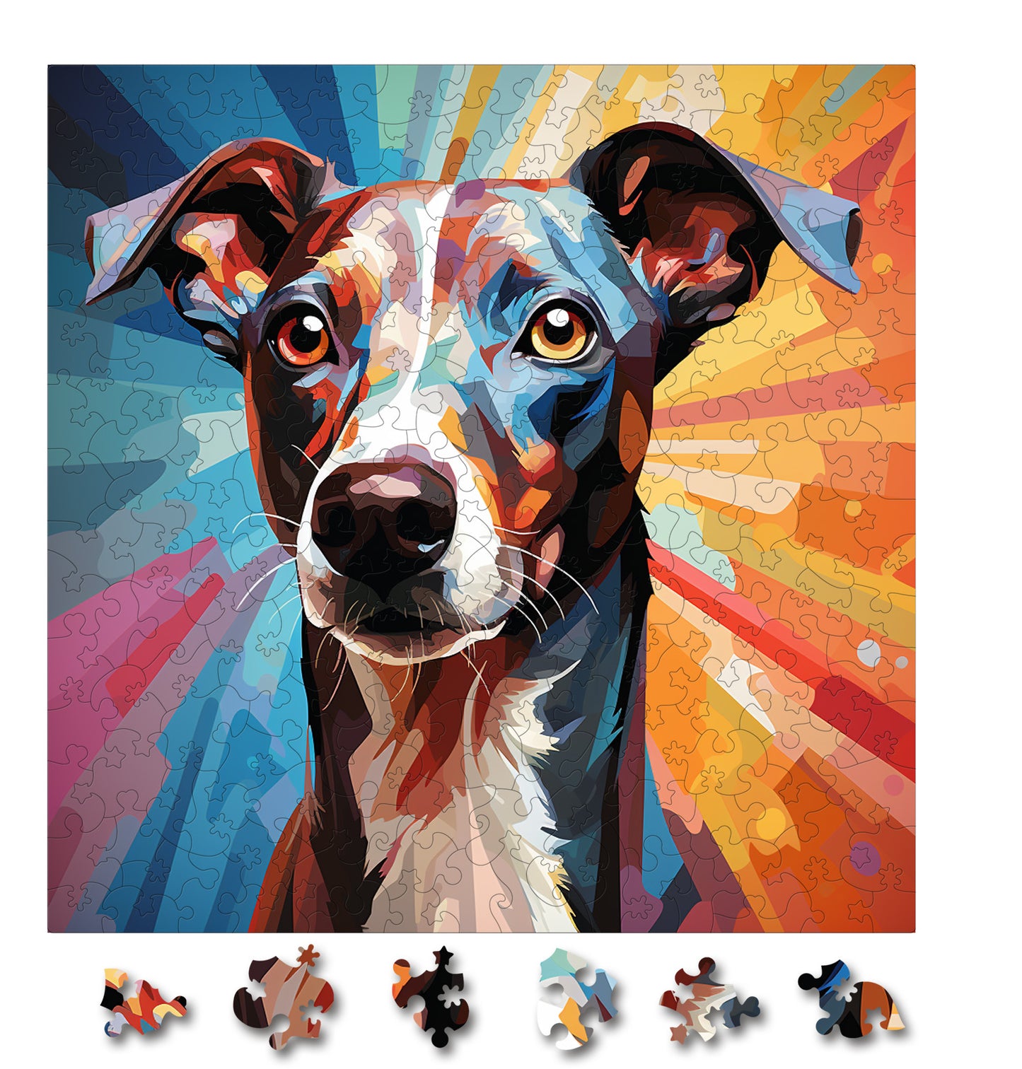 Puzzle cu Animale - Caini - Italian Greyhound 2 - 200 piese - 30 x 30 cm