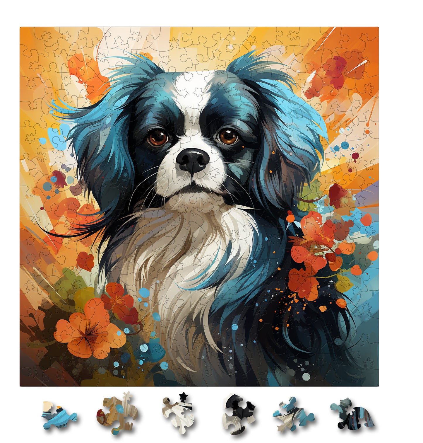 Puzzle cu Caini - Japanese Chin 3
