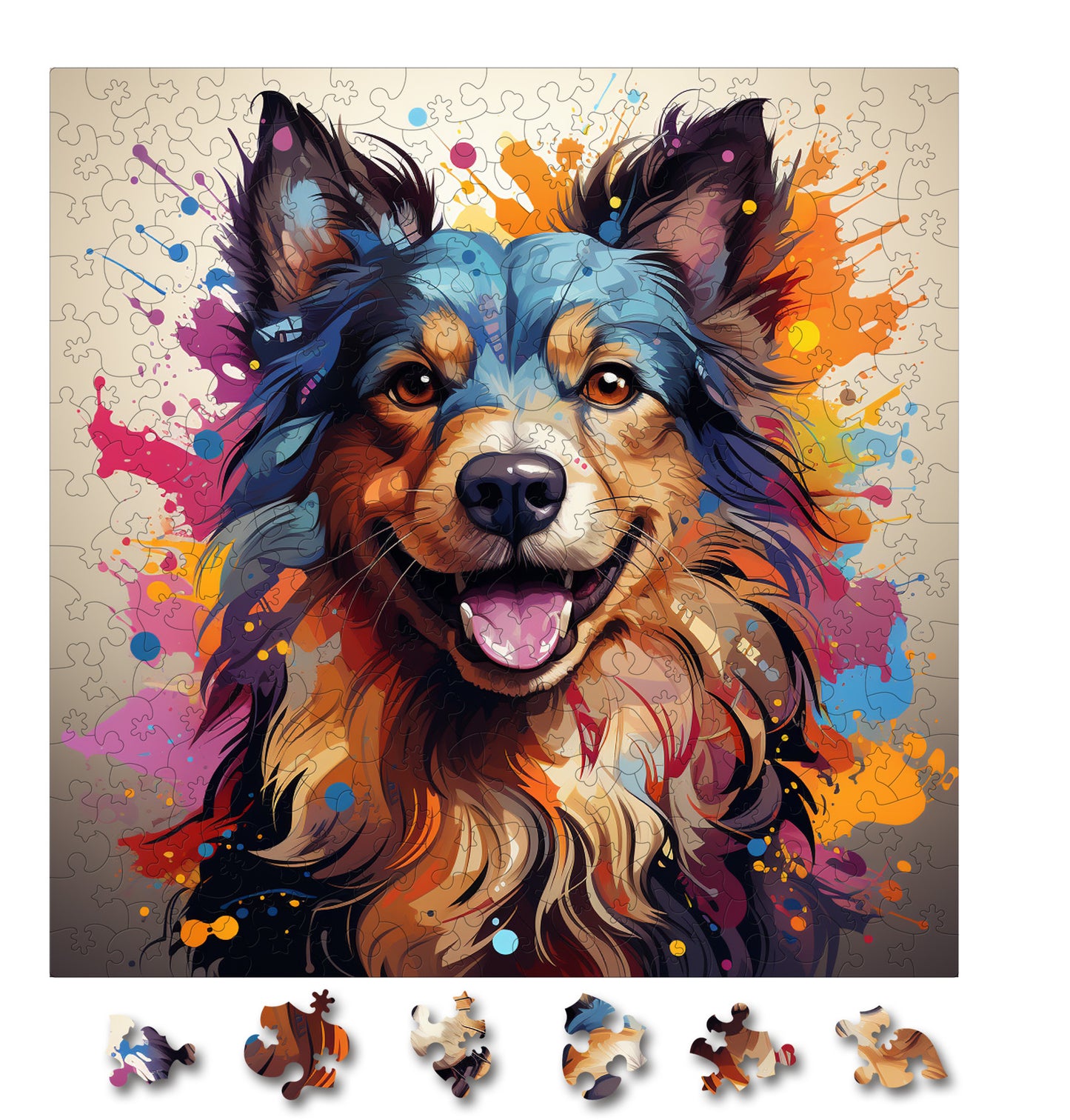Puzzle cu Animale - Caini - Keeshonden 2
