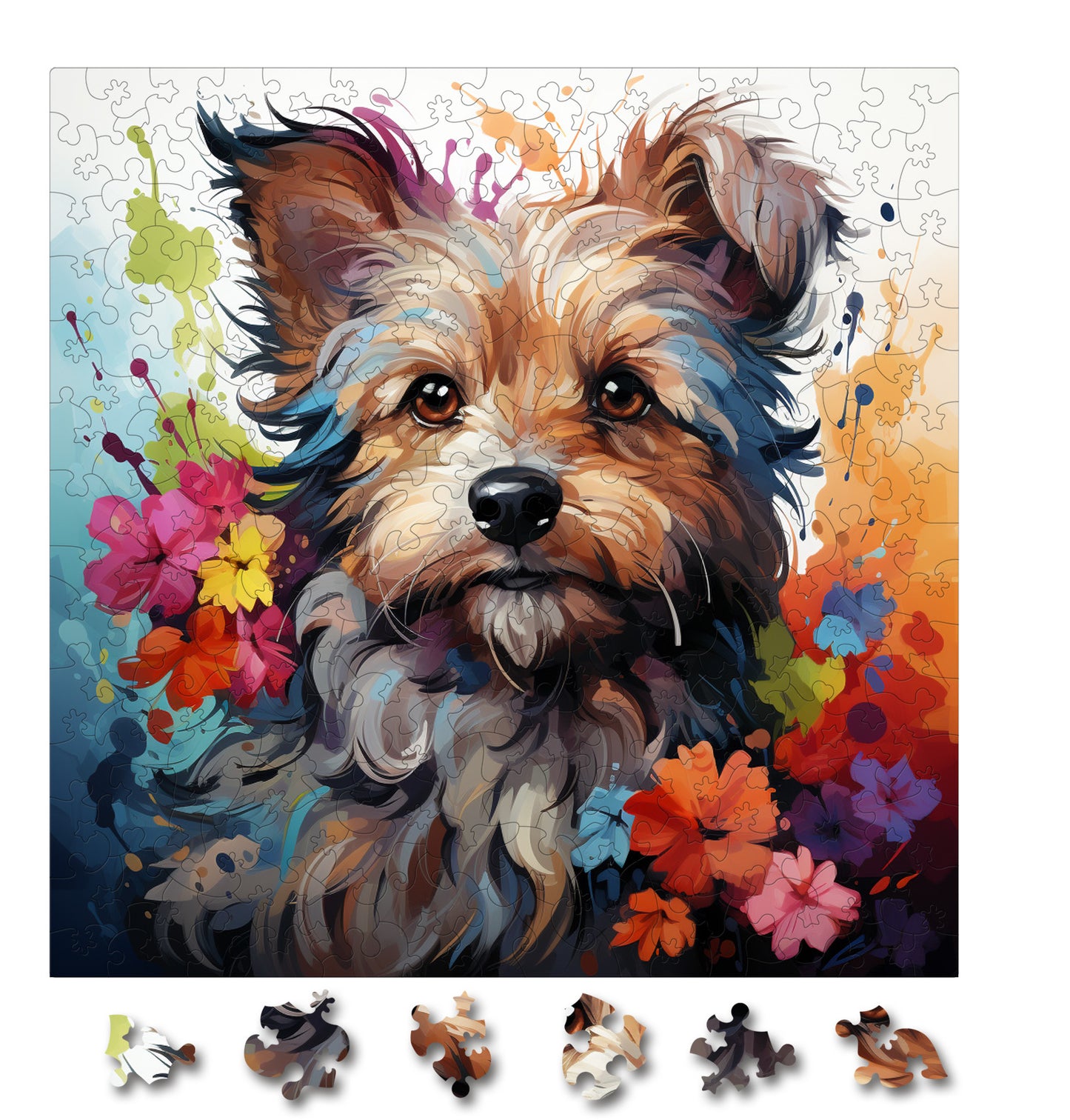 Puzzle cu Animale - Caini - Keeshonden 4