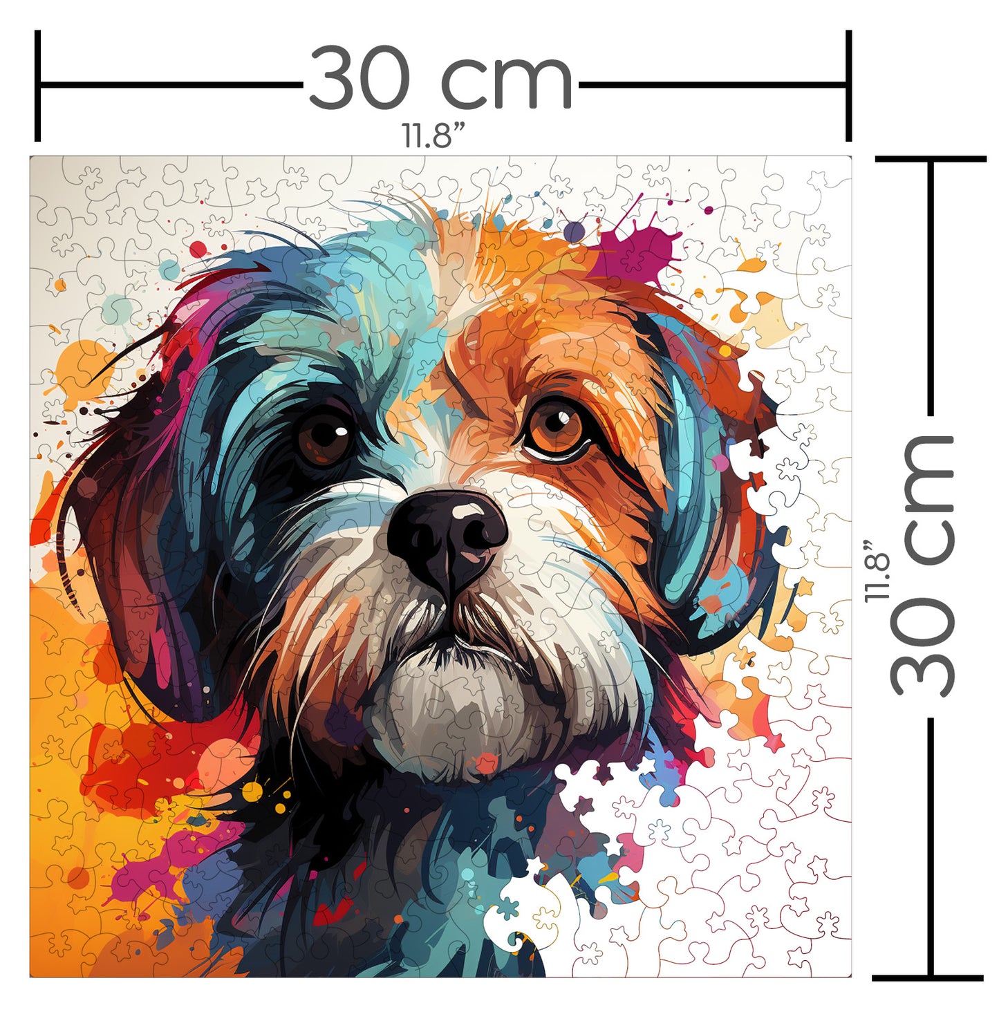Puzzle cu Animale - Caini - Lhasa Apso 4 - 200 piese - 30 x 30 cm