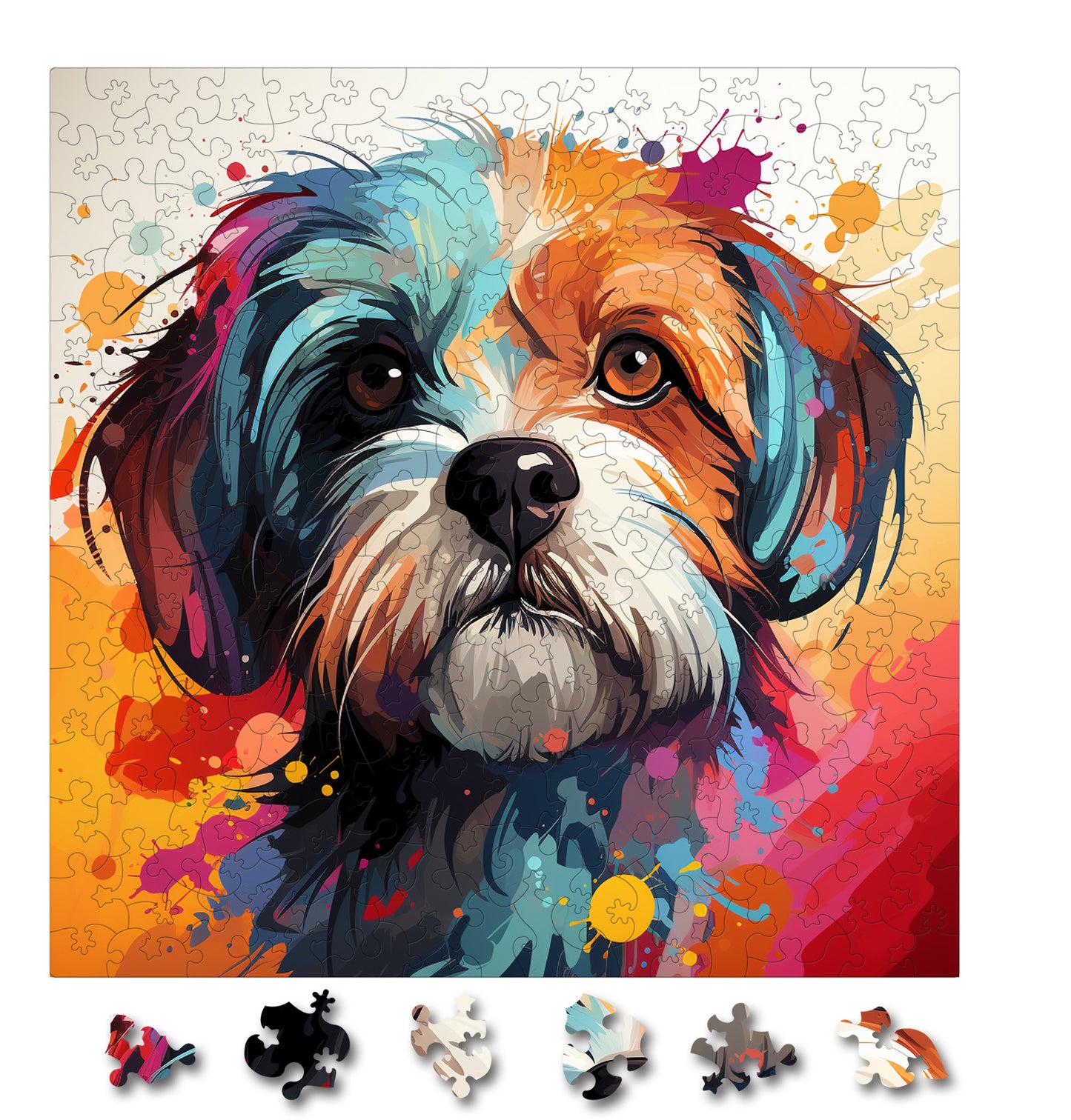 Puzzle cu Animale - Caini - Lhasa Apso 4 - 200 piese - 30 x 30 cm