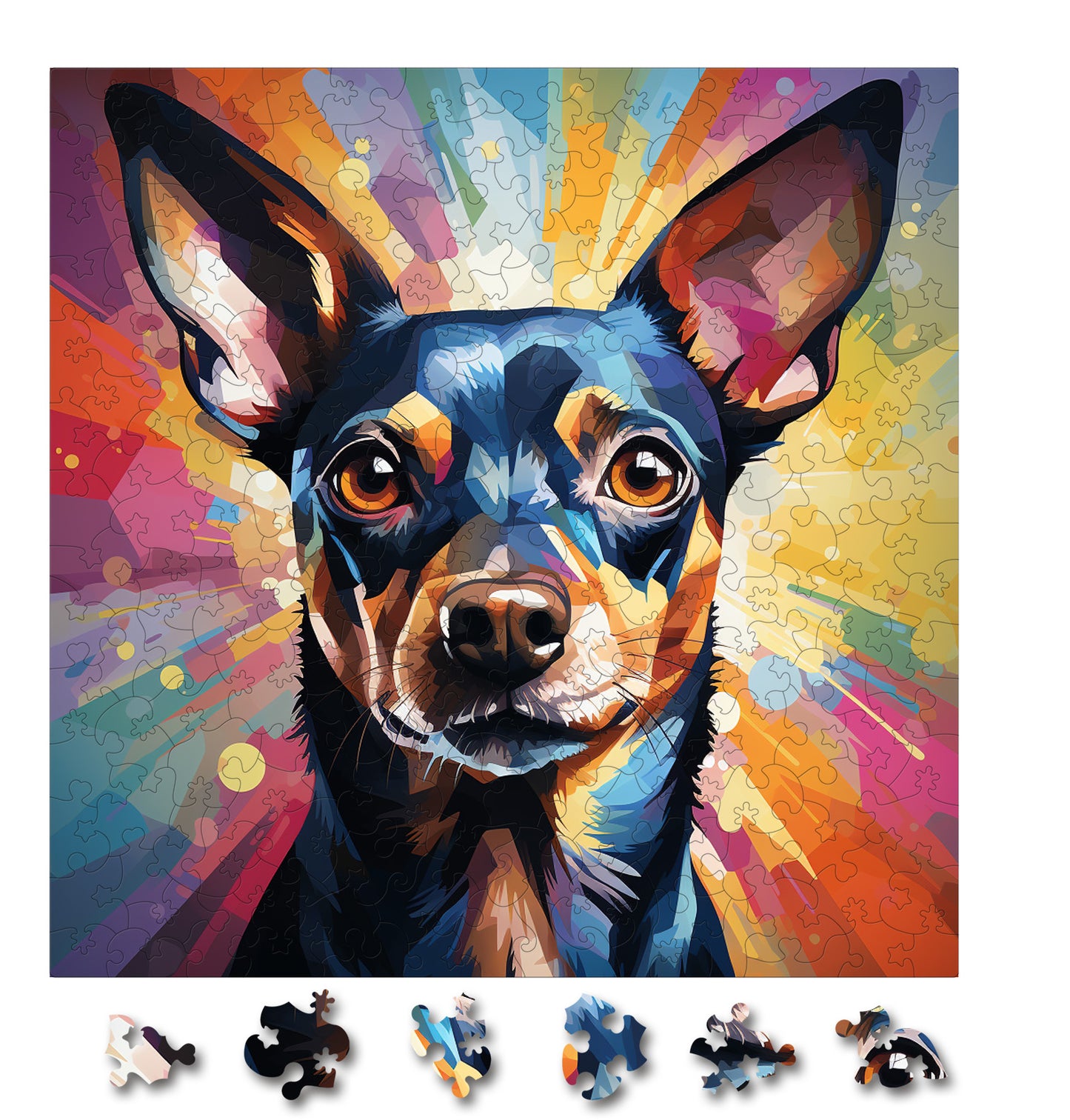 Puzzle cu Animale - Caini - Miniature Pinscher 3