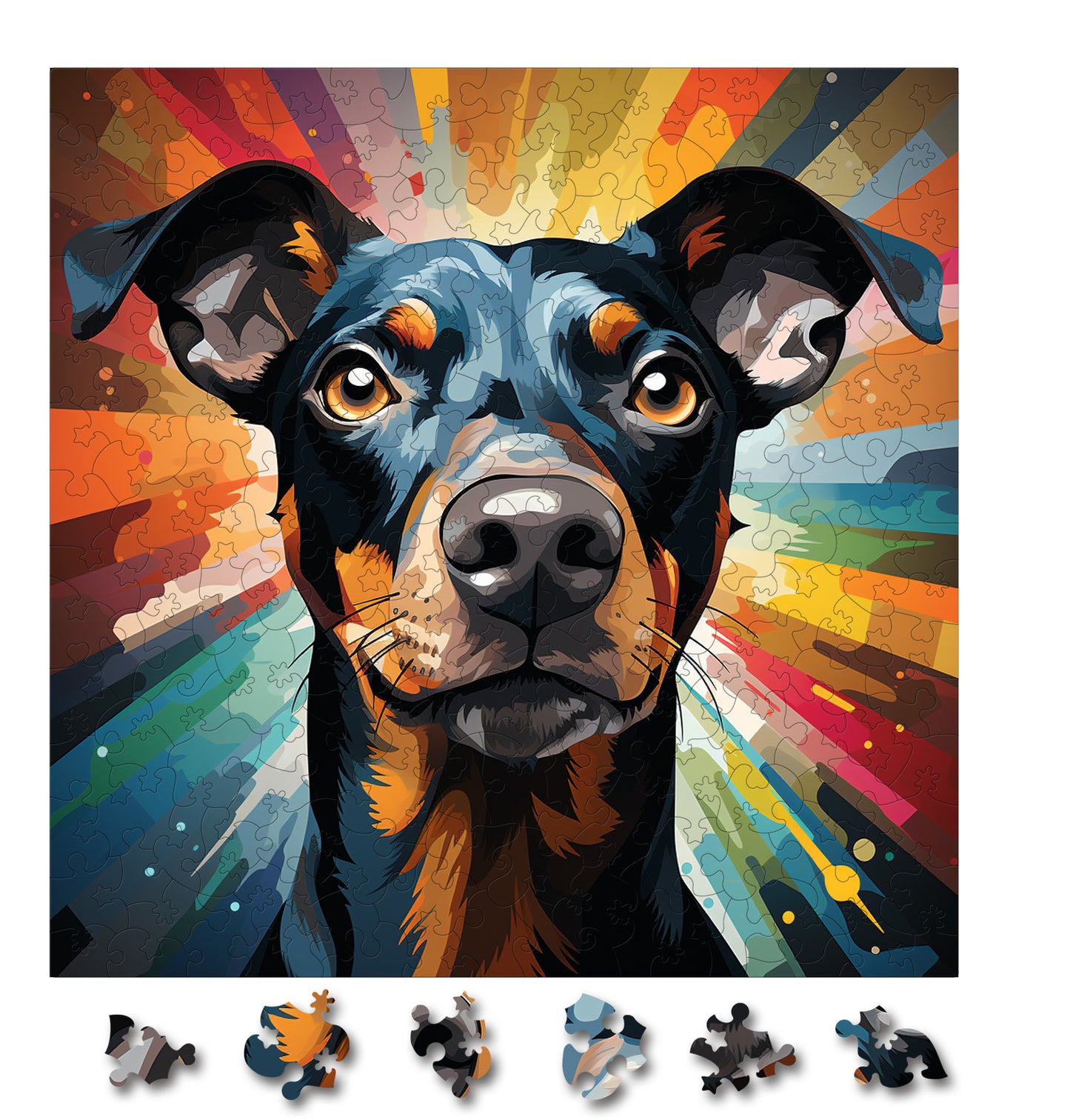 Puzzle cu Animale - Caini - Miniature Pinscher 2