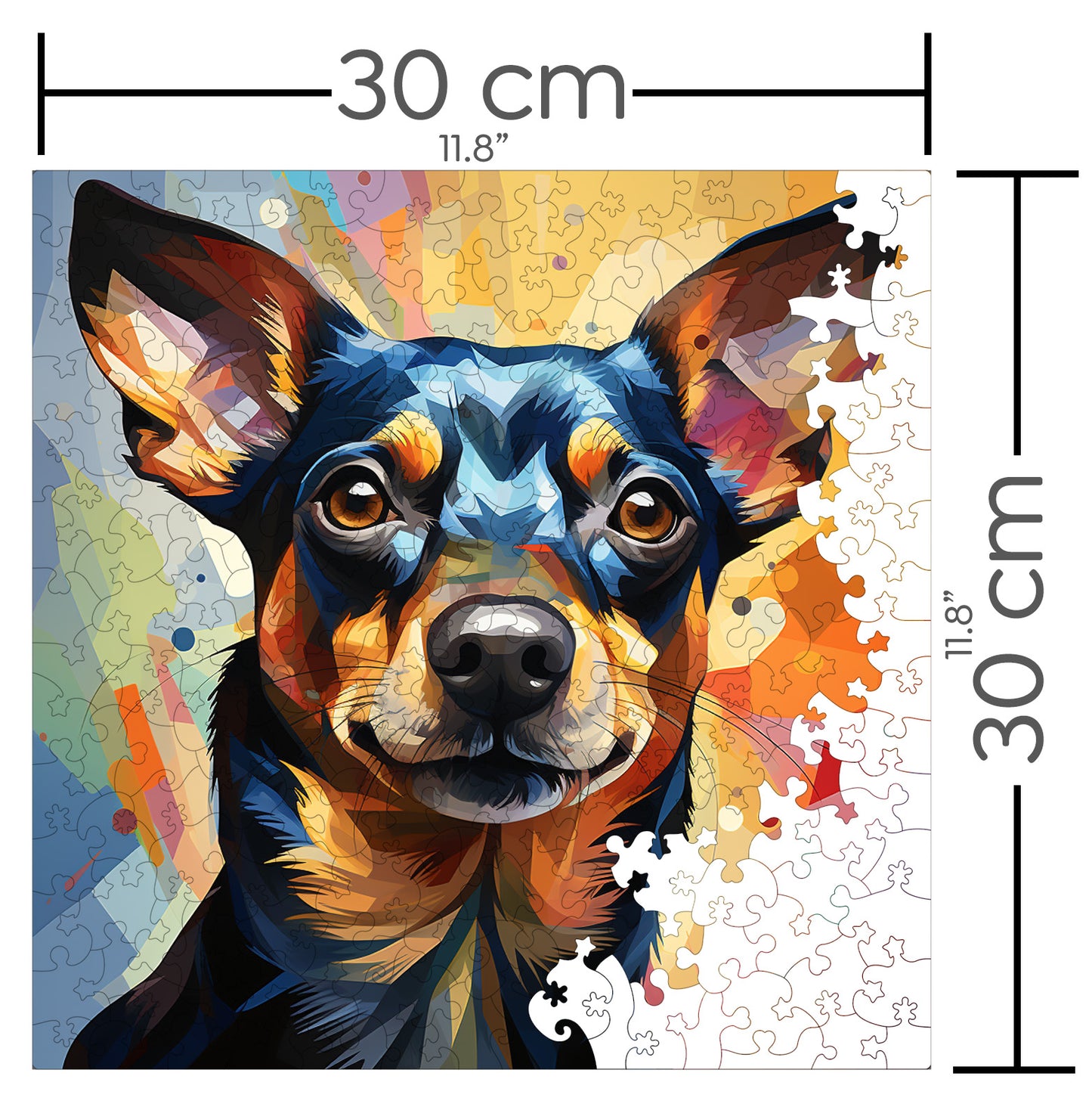 Puzzle cu Animale - Caini - Miniature Pinscher 4 - 200 piese - 30 x 30 cm
