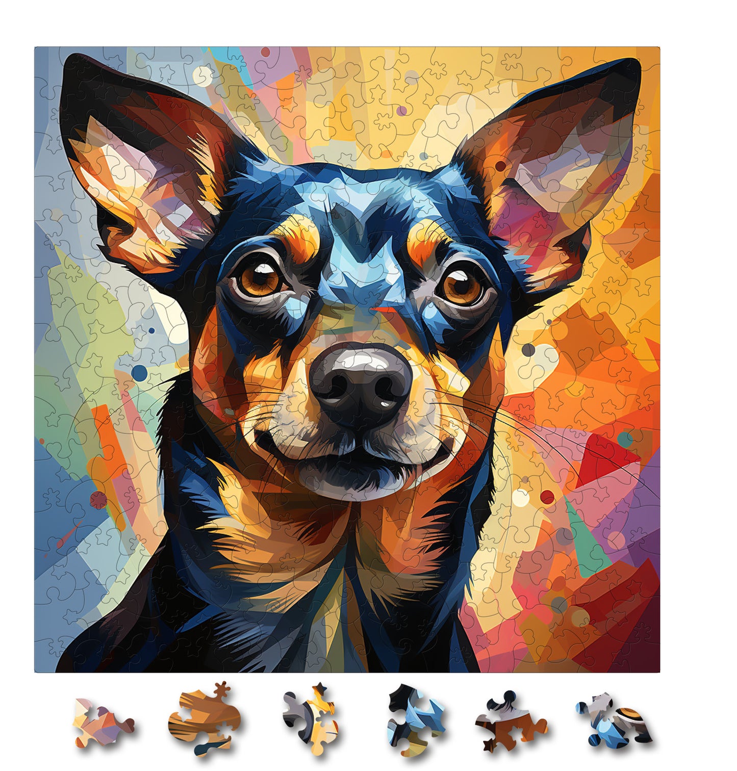 Puzzle cu Animale - Caini - Miniature Pinscher 4 - 200 piese - 30 x 30 cm