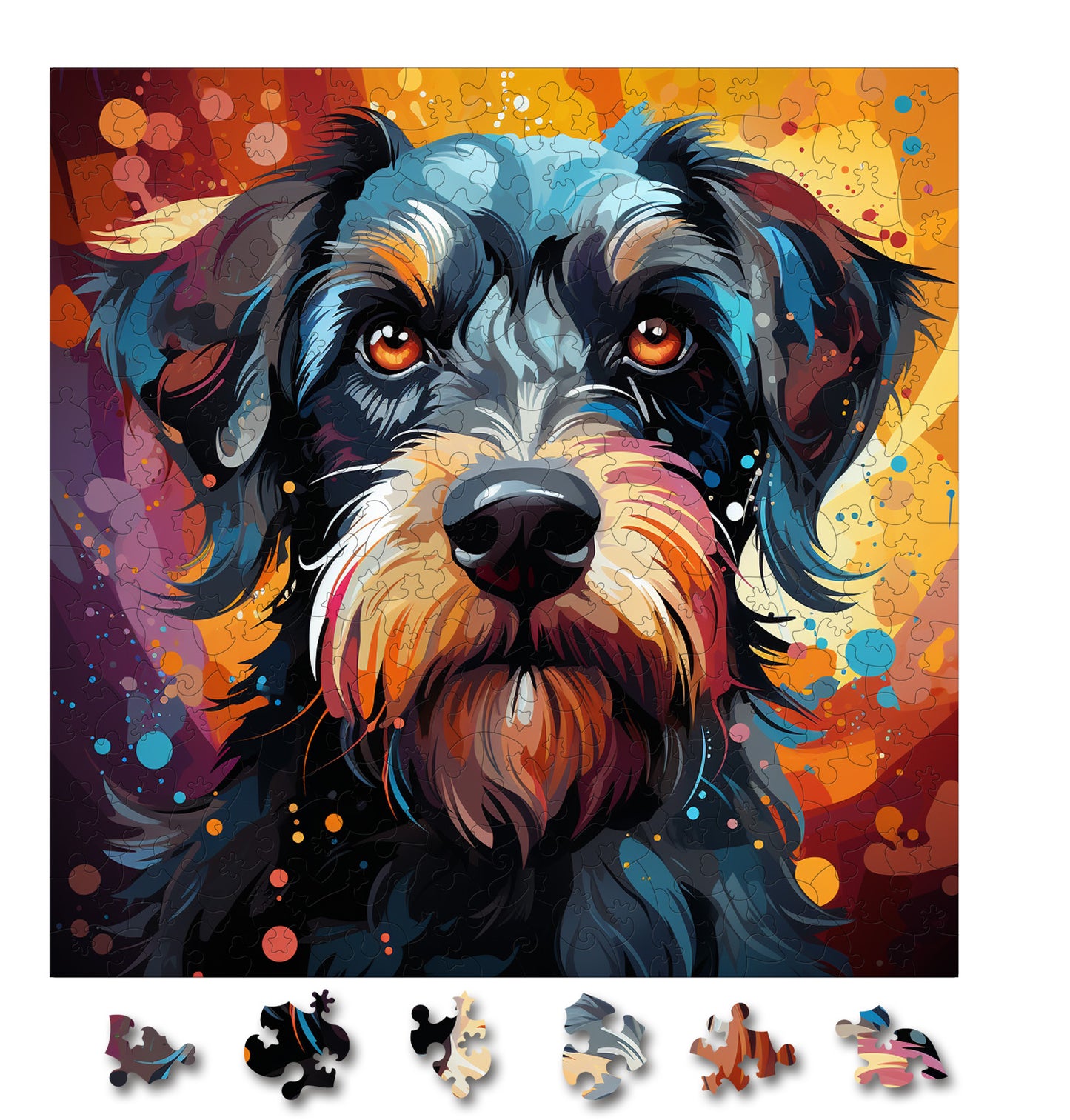 Puzzle cu Animale - Caini - Miniature Schnauzer 2