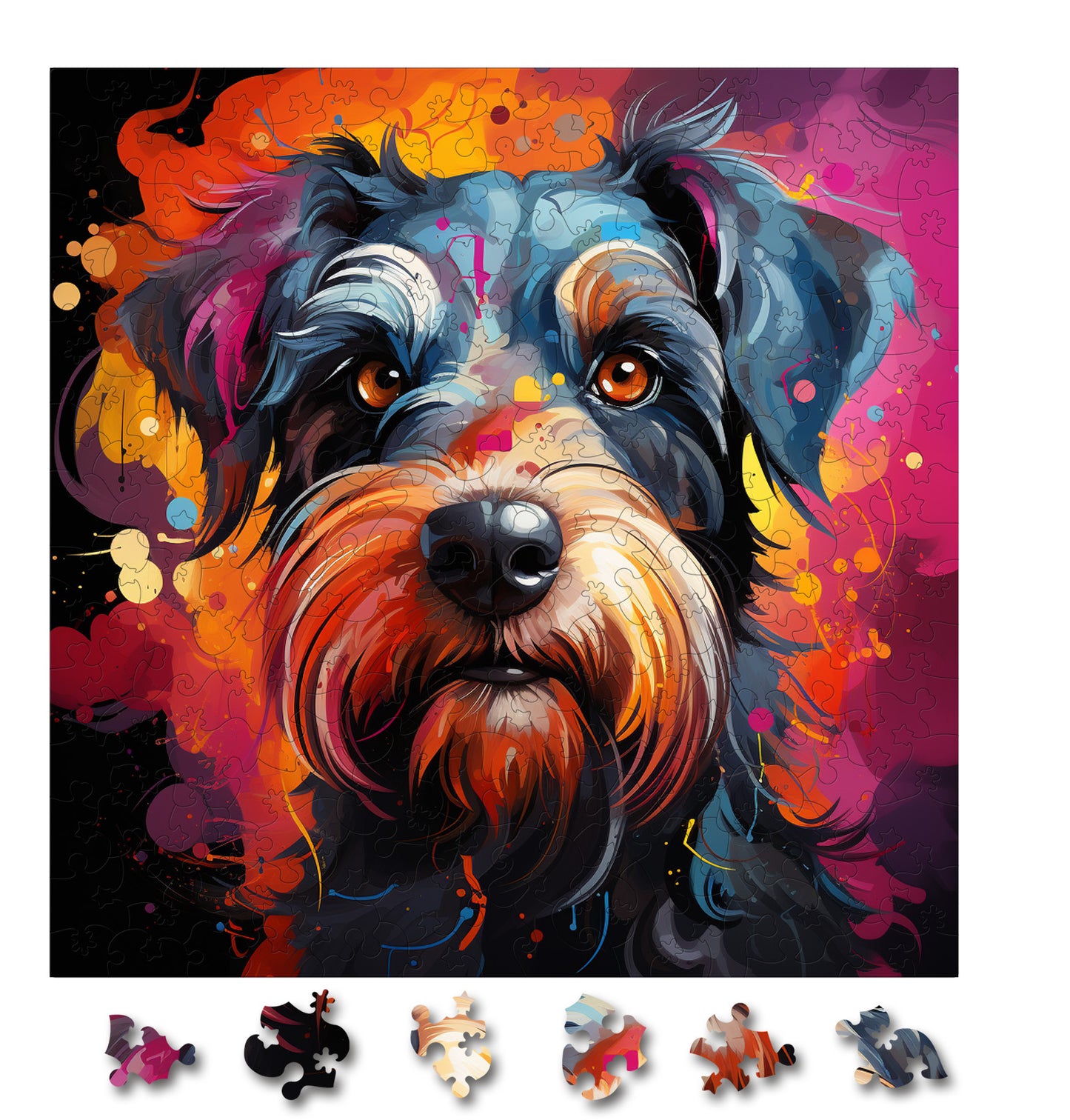 Puzzle cu Animale - Caini - Miniature Schnauzer 3