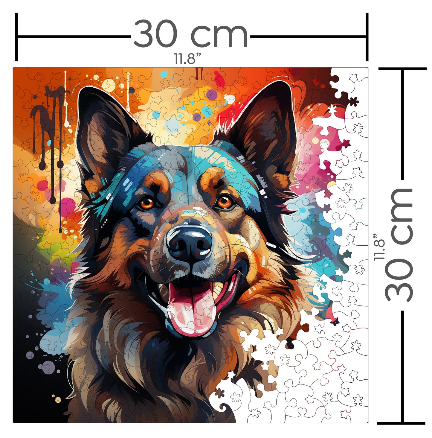 Puzzle cu Animale - Caini - Norwegian Elkhound 1 - 200 piese - 30 x 30 cm