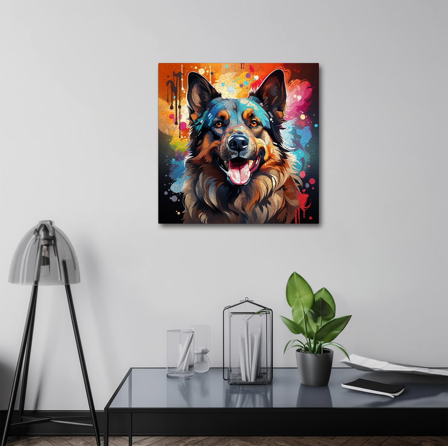 Puzzle cu Animale - Caini - Norwegian Elkhound 1 - 200 piese - 30 x 30 cm