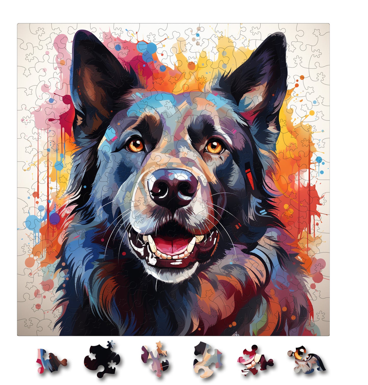 Puzzle cu Animale - Caini - Norwegian Elkhound 3