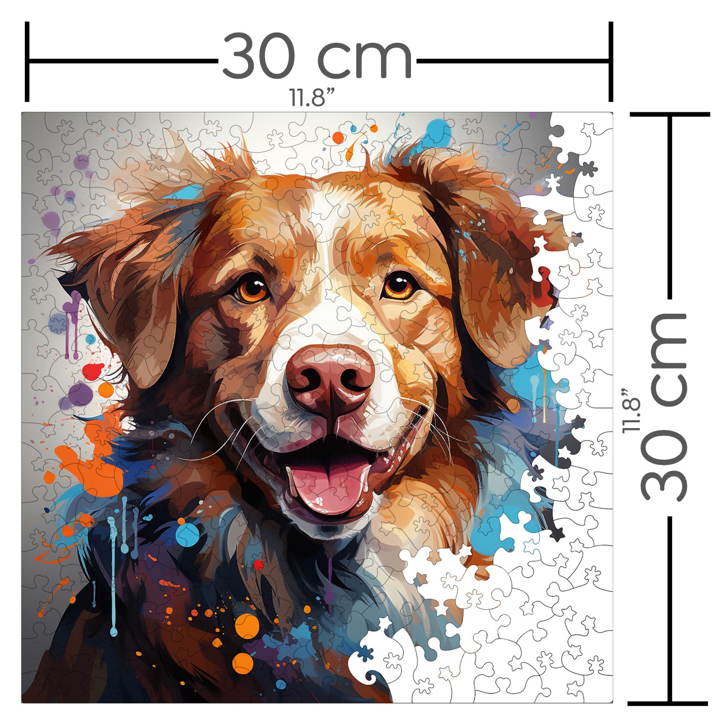 Puzzle cu Animale - Caini - Nova Scotia Duck Tolling Retrieve 3 - 200 piese - 30 x 30 cm