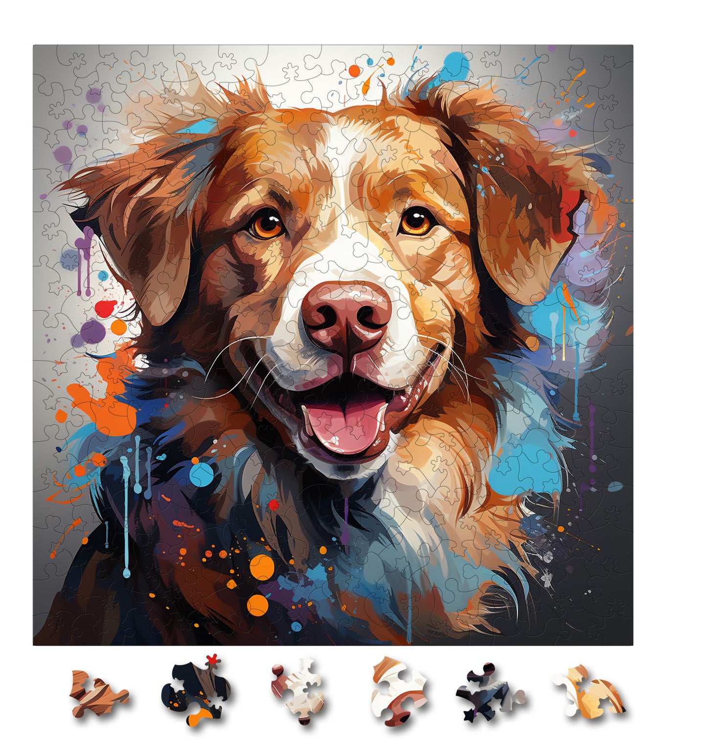 Puzzle cu Animale - Caini - Nova Scotia Duck Tolling Retrieve 3 - 200 piese - 30 x 30 cm