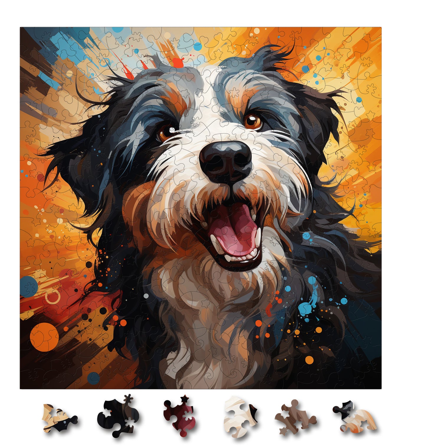 Puzzle cu Caini - Old English Sheep Dog 4