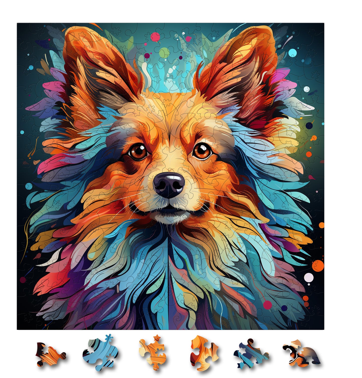 Puzzle cu Caini - Papillon 1