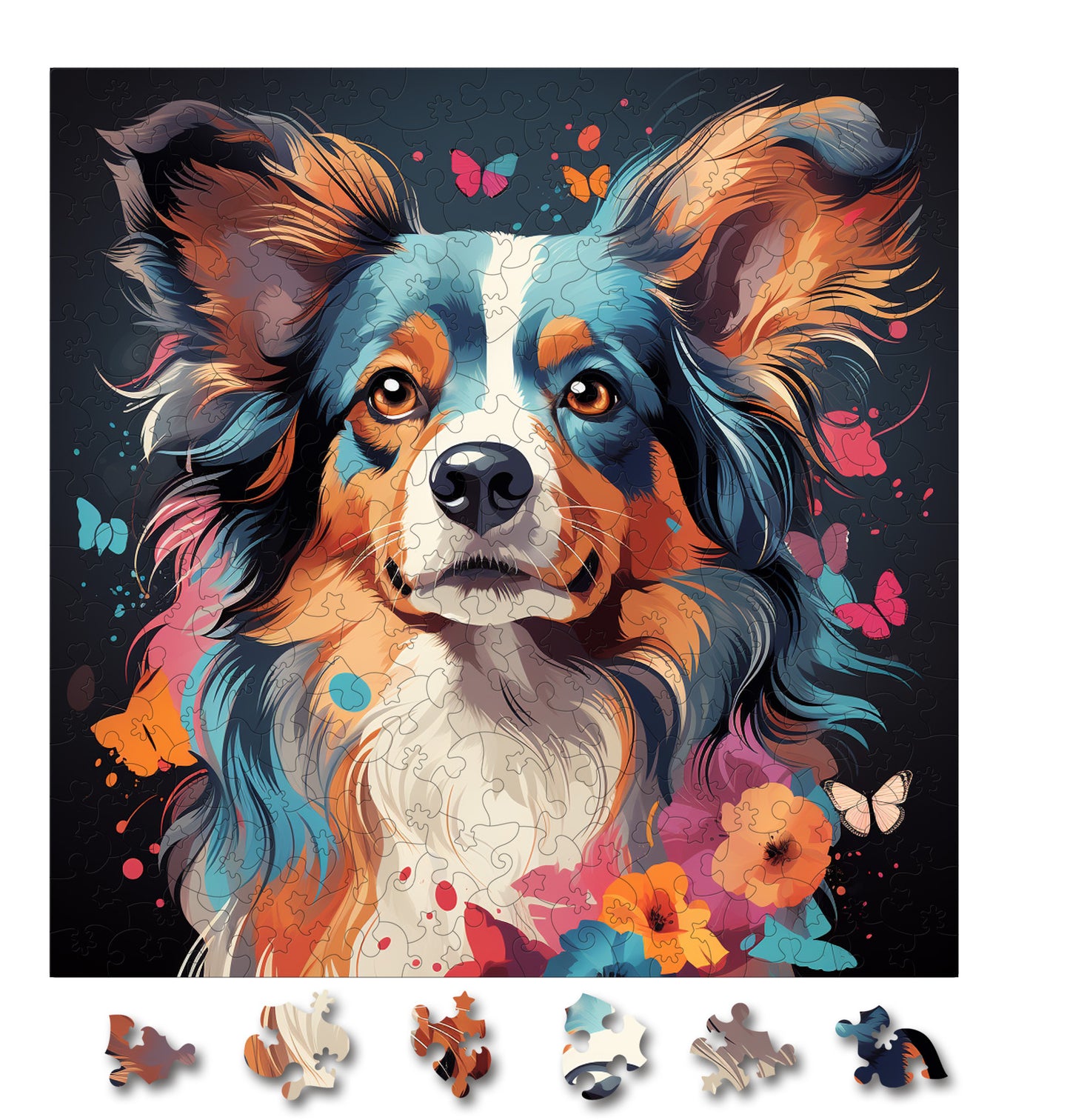 Puzzle cu Caini - Papillon 3