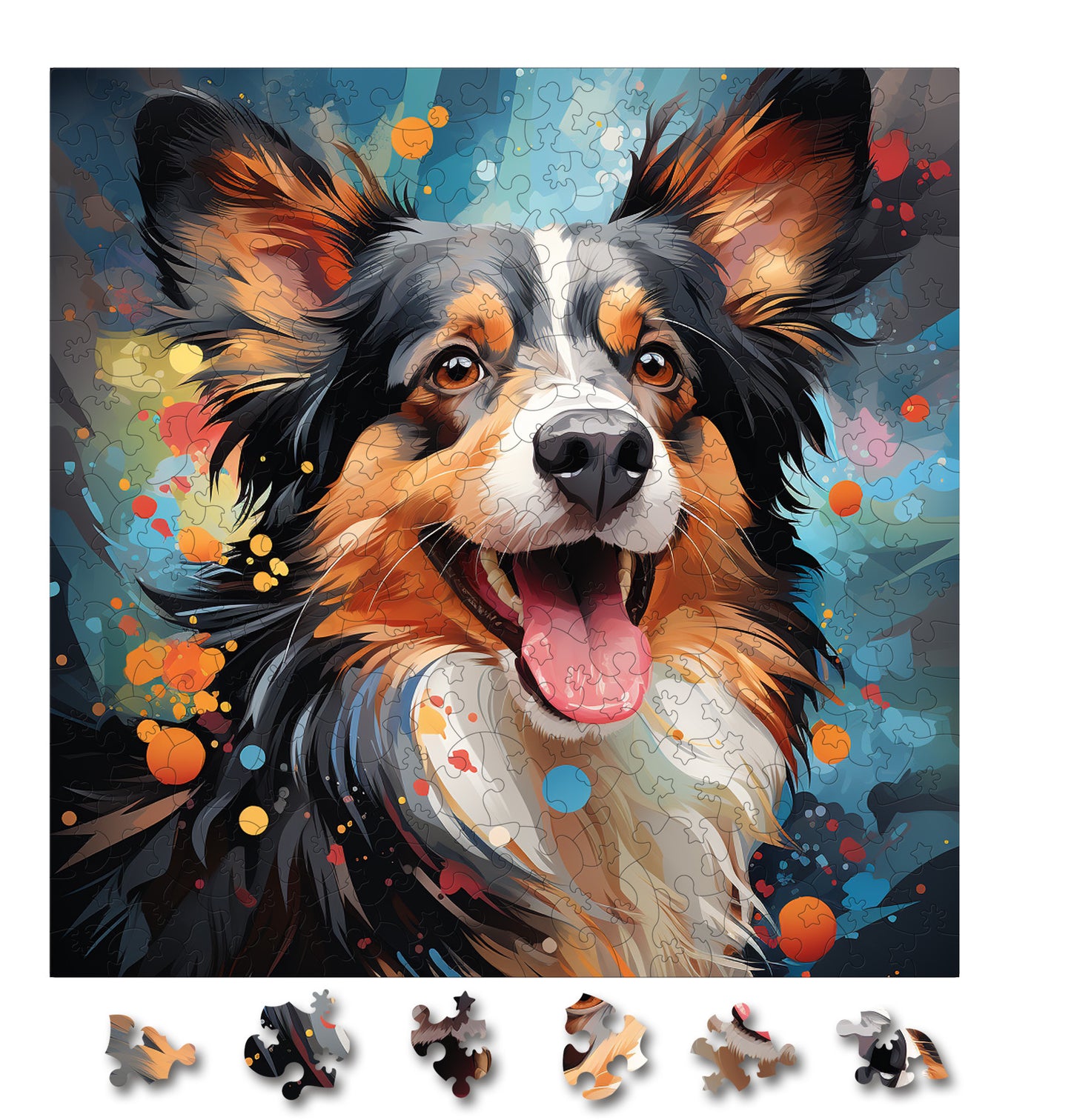 Puzzle cu Caini - Papillon 4