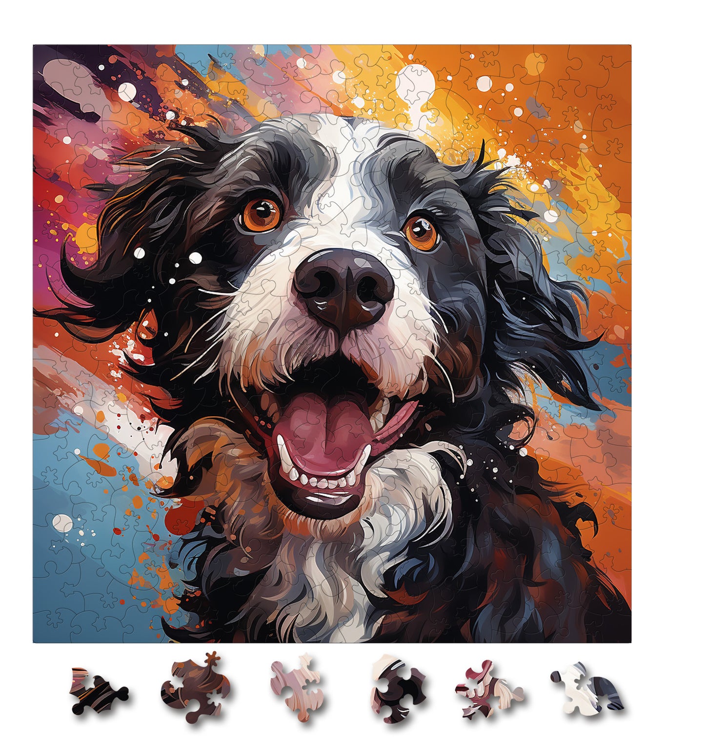 Puzzle cu Animale - Caini - Portuguese Water 4 - 200 piese - 30 x 30 cm