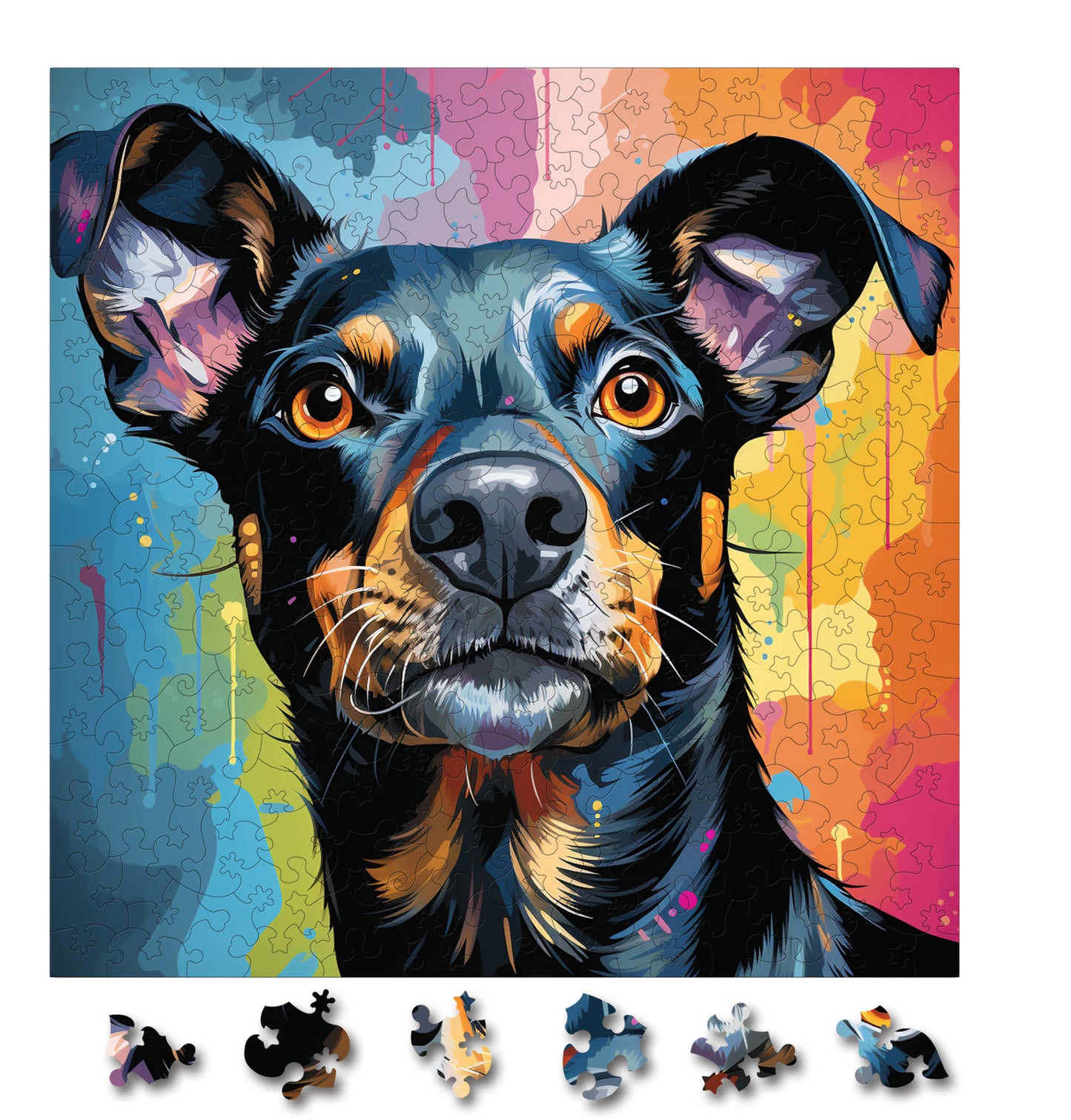 Puzzle cu Caini - Rat Terrier 2
