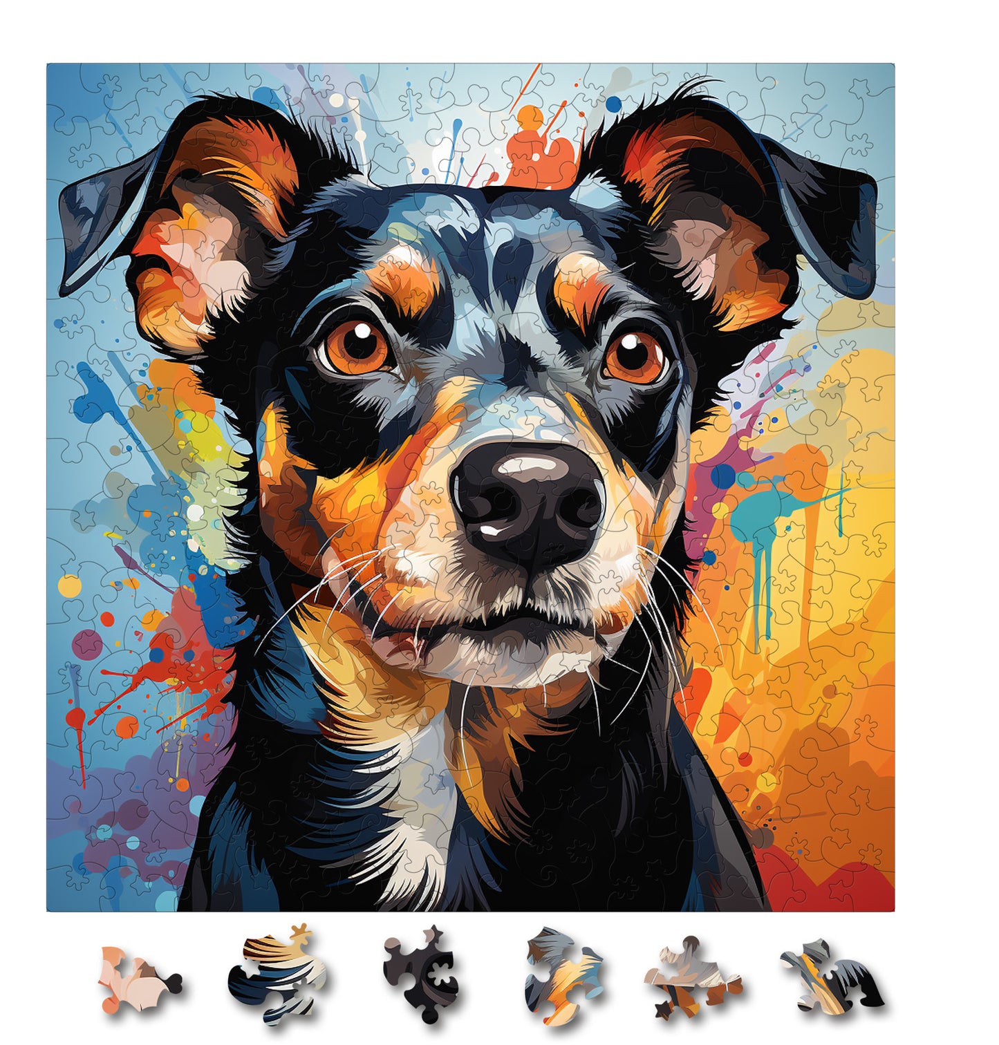 Puzzle cu Caini - Rat Terrier 3