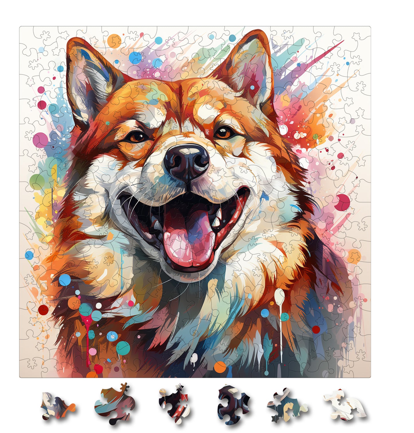 Puzzle cu Animale - Caini - Shiba Inu 4 - 200 piese - 30 x 30 cm