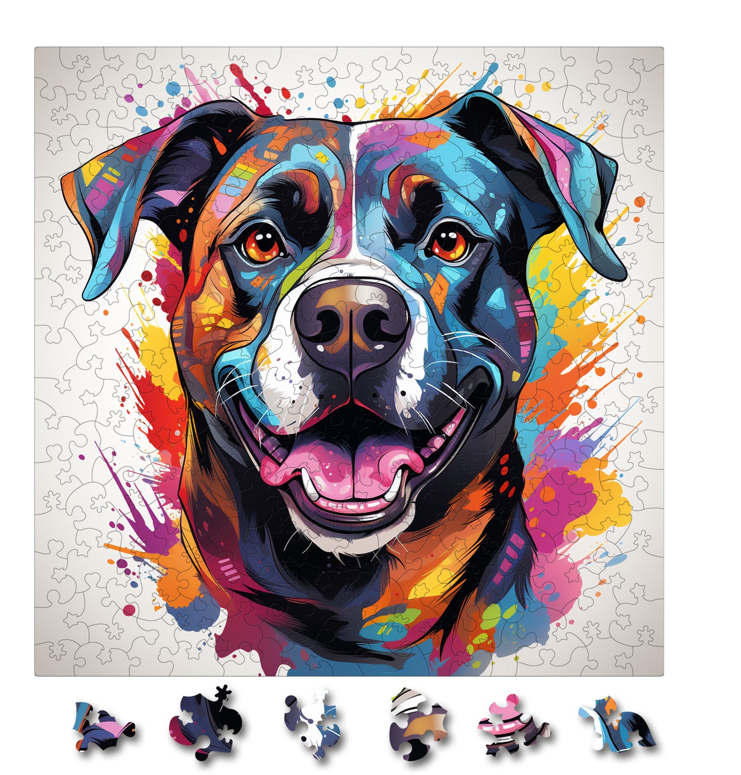 Puzzle cu Animale - Caini - Staffordshire Bull Terrier 3 - 200 piese - 30 x 30 cm