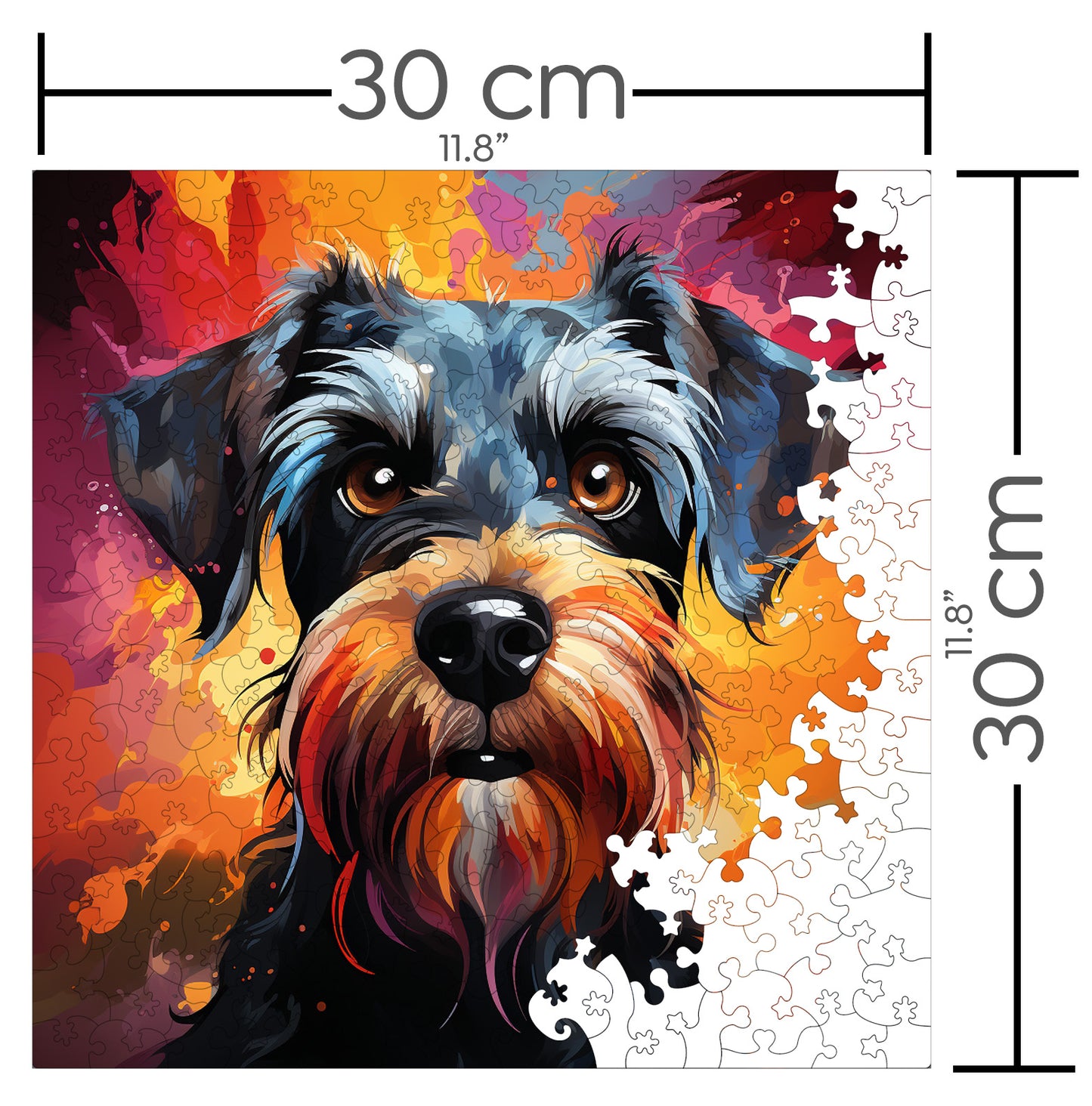 Puzzle cu Animale - Caini - Standard Schnauzer 4 - 200 piese - 30 x 30 cm