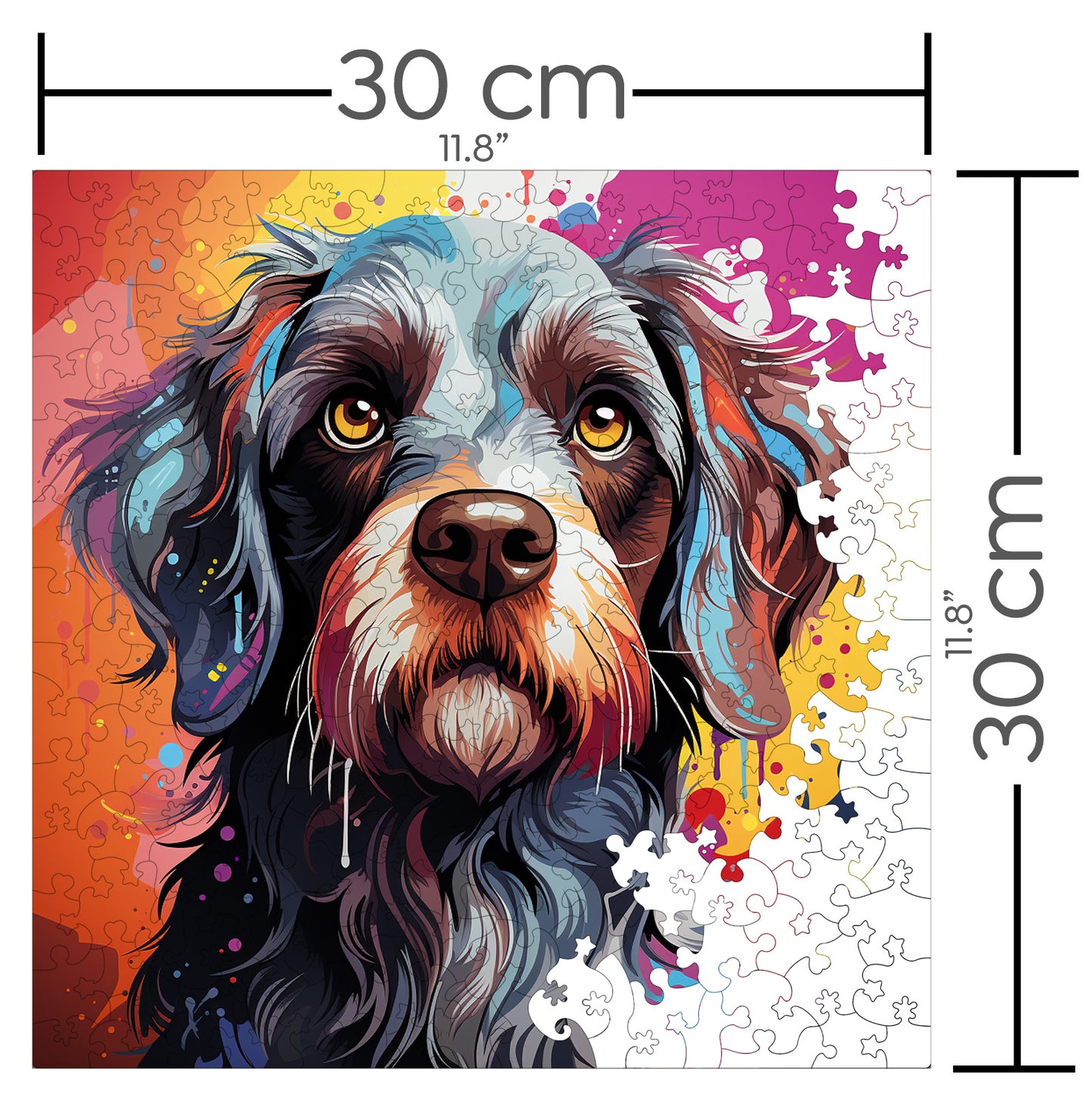 Puzzle cu Animale - Caini - Wirehaired Pointing Griffon 2 - 200 piese - 30 x 30 cm