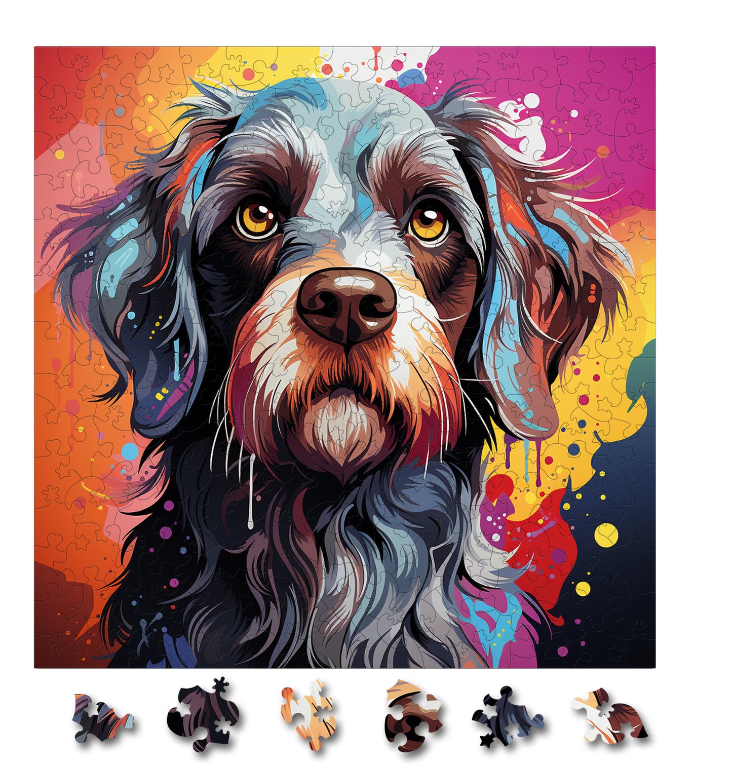 Puzzle cu Animale - Caini - Wirehaired Pointing Griffon 2 - 200 piese - 30 x 30 cm