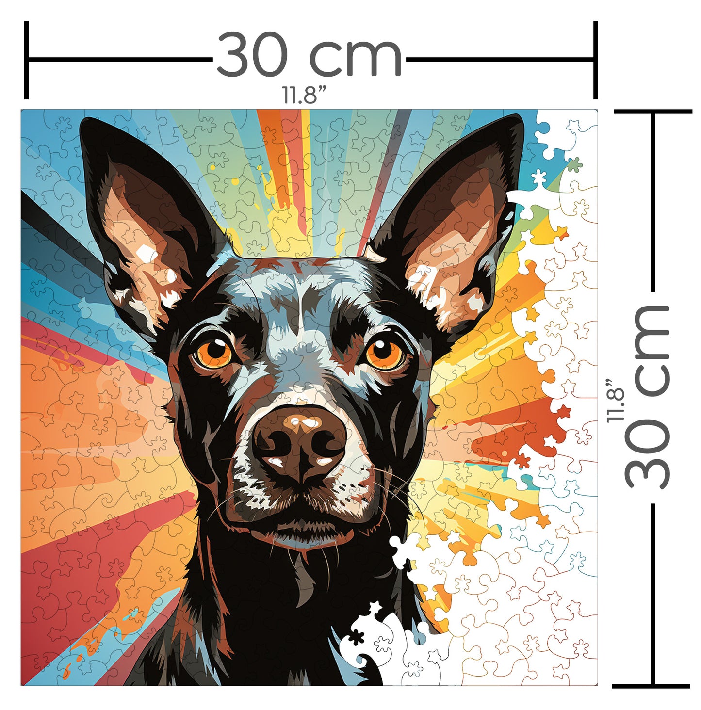 Puzzle cu Animale - Caini - Xoloitzcuintli 1 - 200 piese - 30 x 30 cm