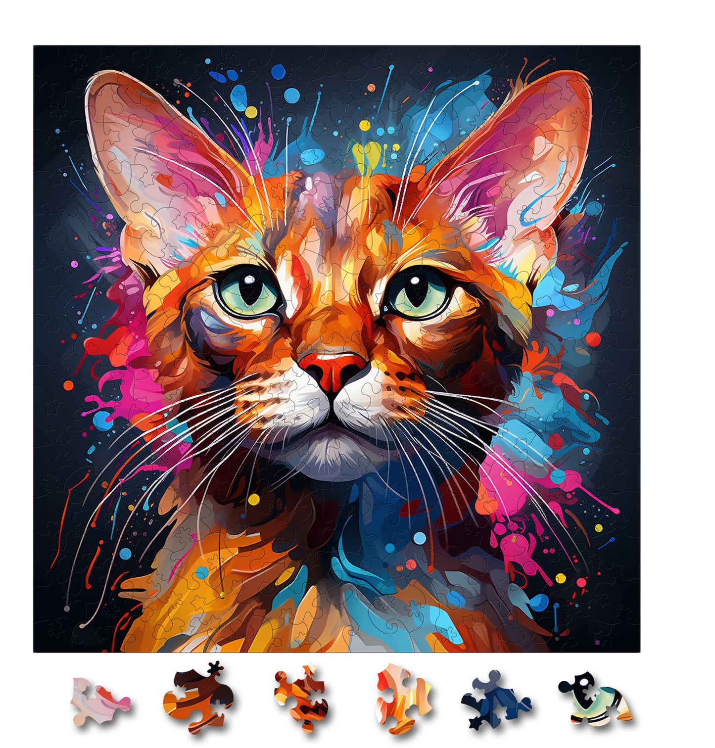 Puzzle cu Pisici - Abyssinian 4 - 200 piese - 30 x 30 cm