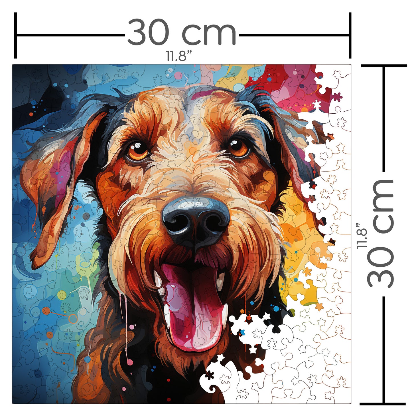 Puzzle cu Animale - Caini - Airedale Terrier 3 - 200 piese - 30 x 30 cm