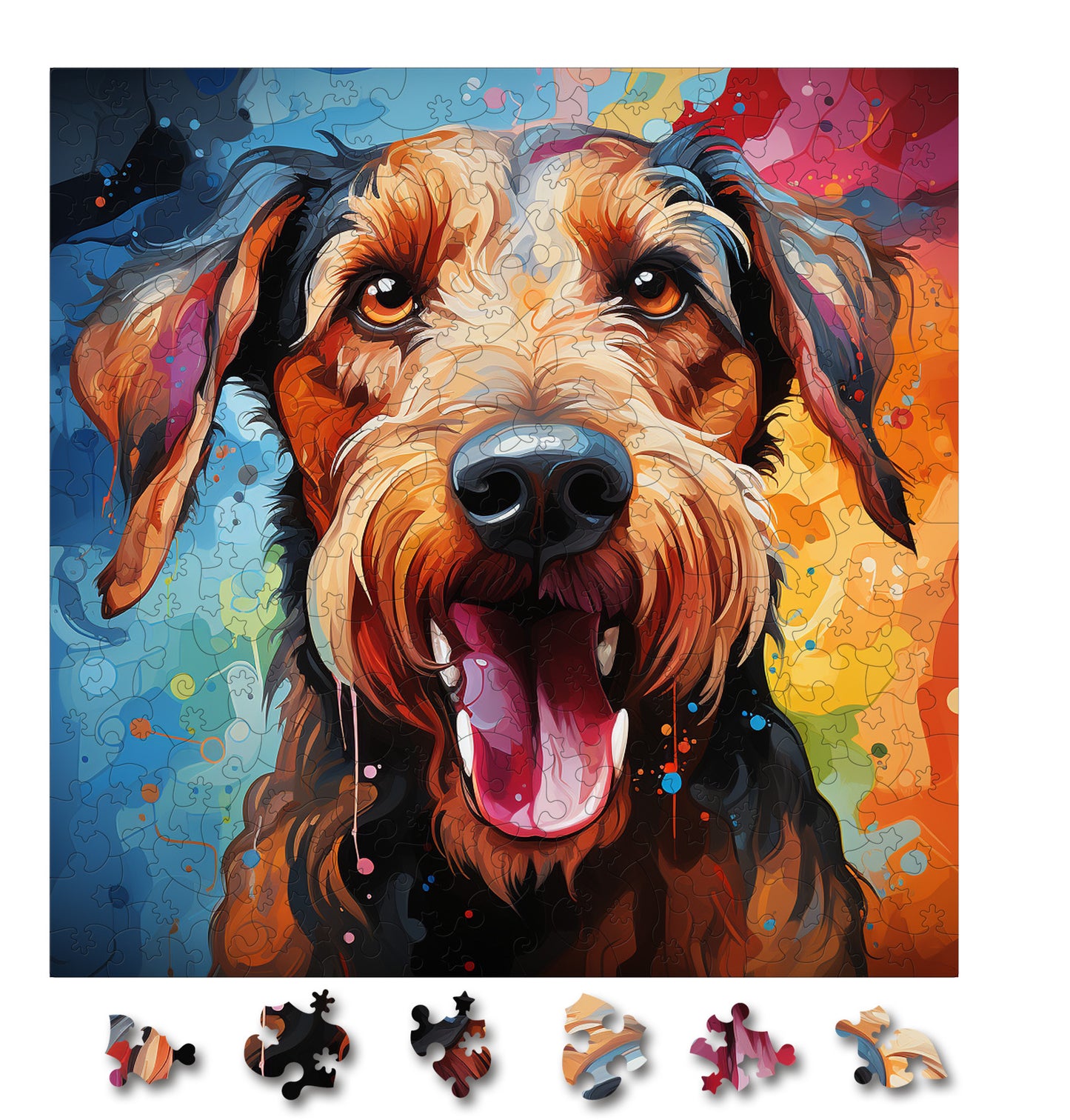 Puzzle cu Animale - Caini - Airedale Terrier 3 - 200 piese - 30 x 30 cm