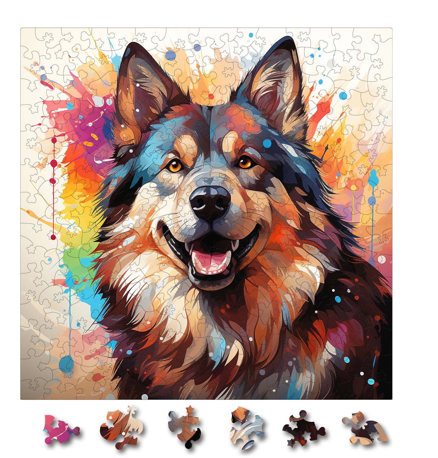 Puzzle cu Animale - Caini - Akita 2 - 200 piese - 30 x 30 cm