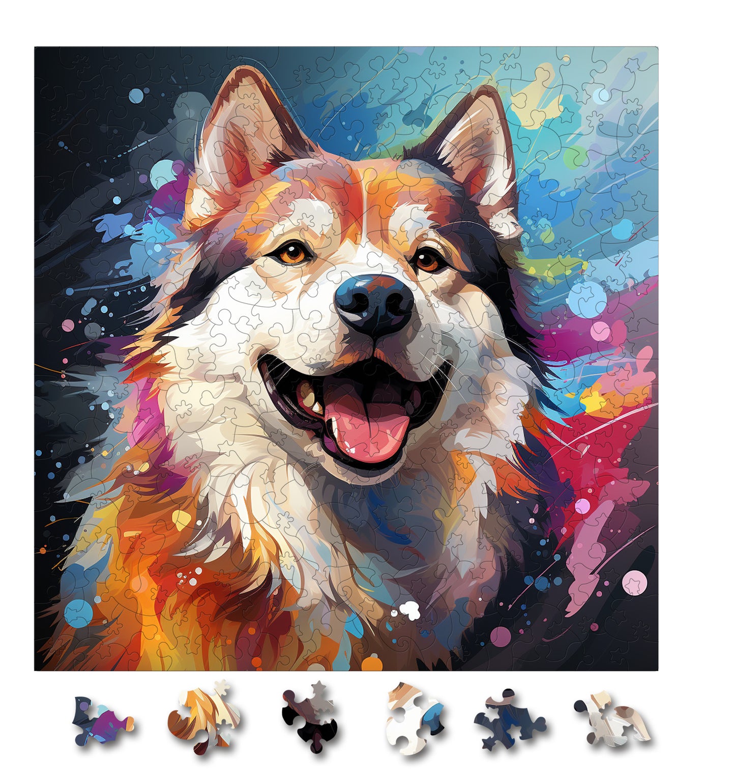 Puzzle cu Animale - Caini - Akita 4 - 200 piese - 30 x 30 cm