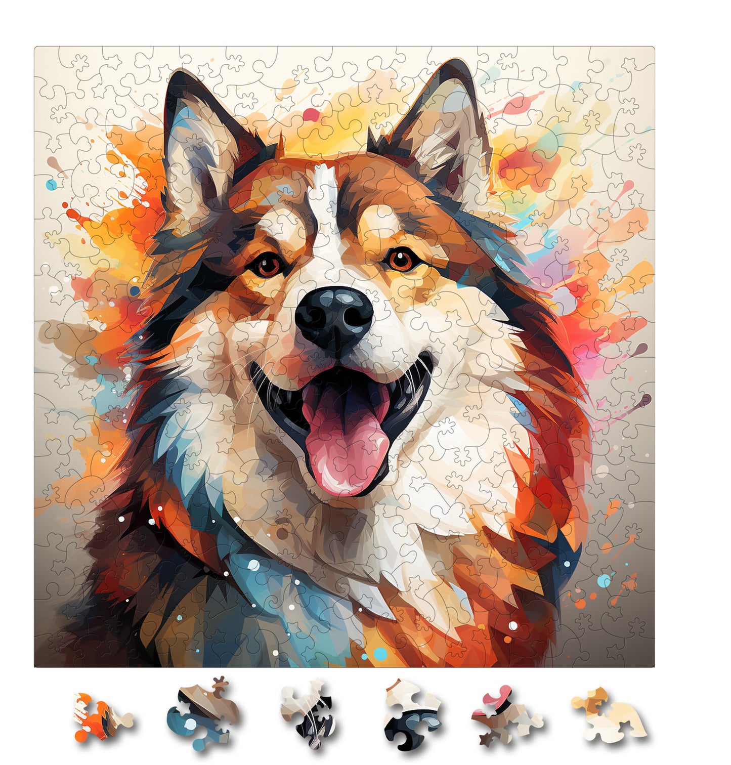 Puzzle cu Caini - Akita 3