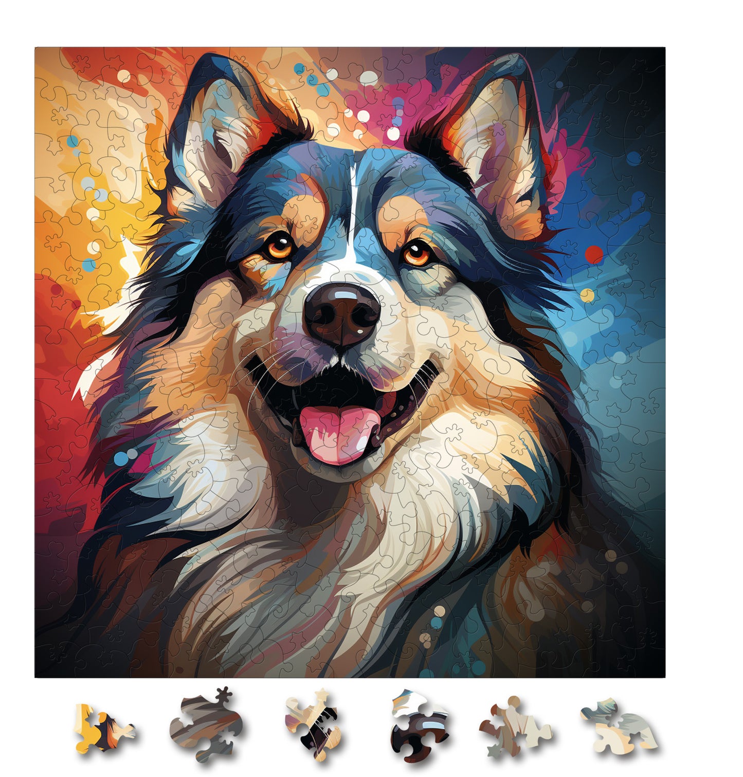 Puzzle cu Animale - Caini - Alaskan Malamute 1 - 200 piese - 30 x 30 cm
