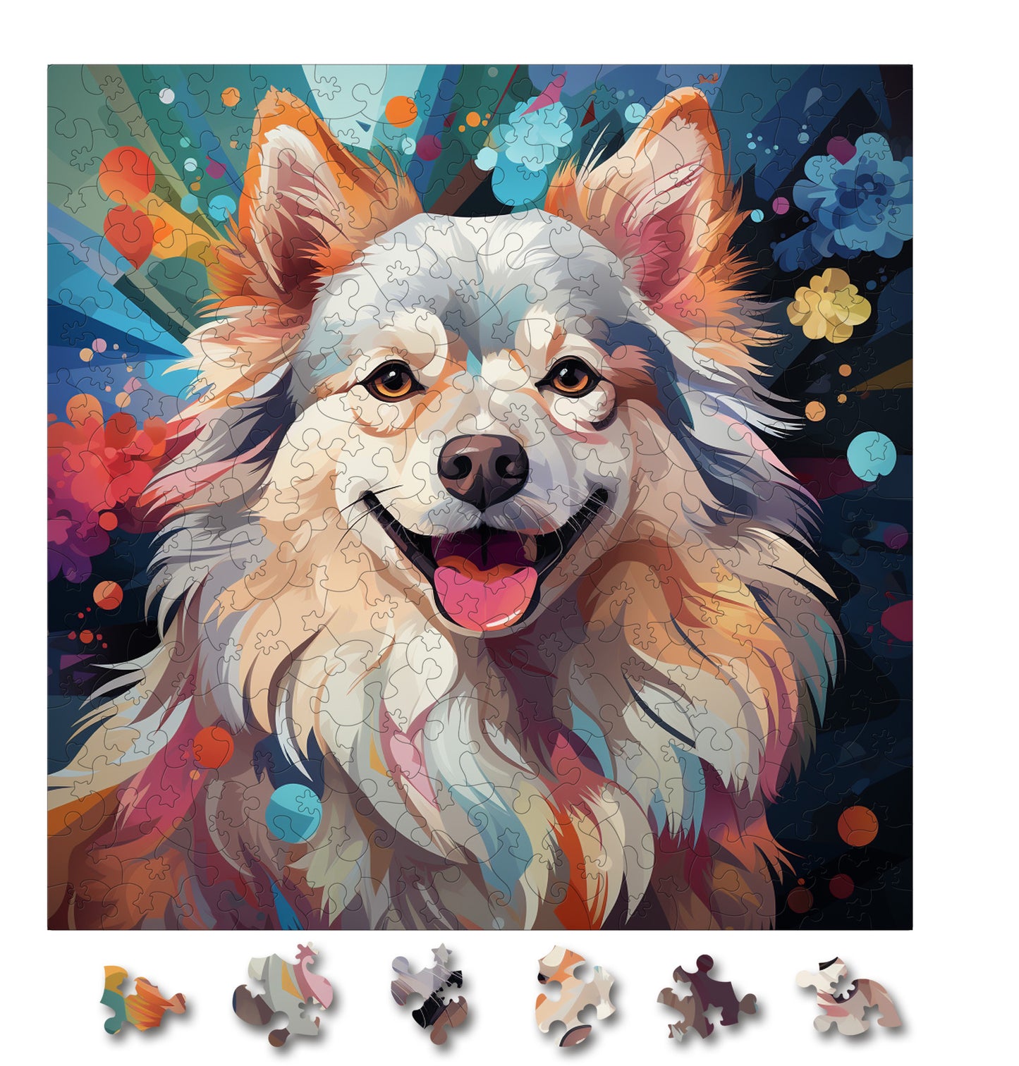 Puzzle cu Animale - Caini - American Eskimo 2 - 200 piese - 30 x 30 cm