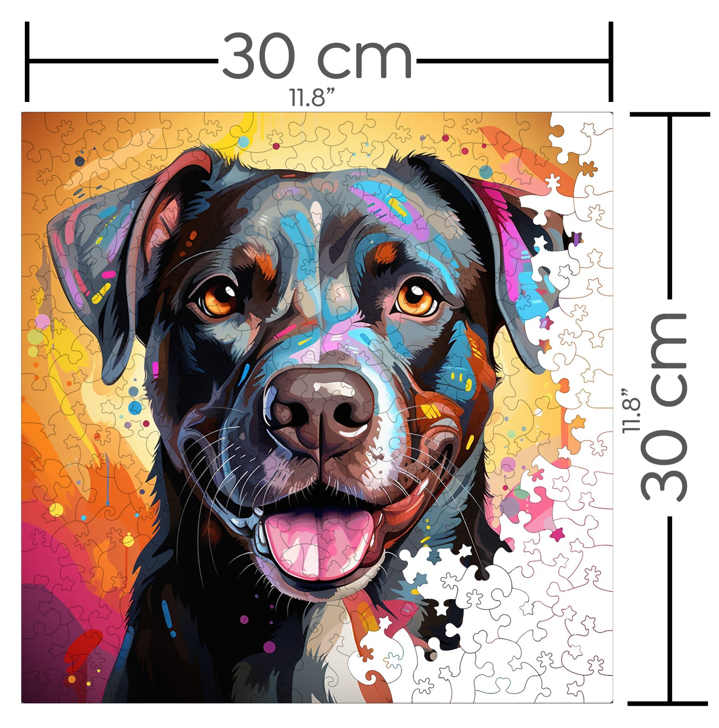 Puzzle cu Animale - Caini - American Staffordshire Terrier 2 - 200 piese - 30 x 30 cm