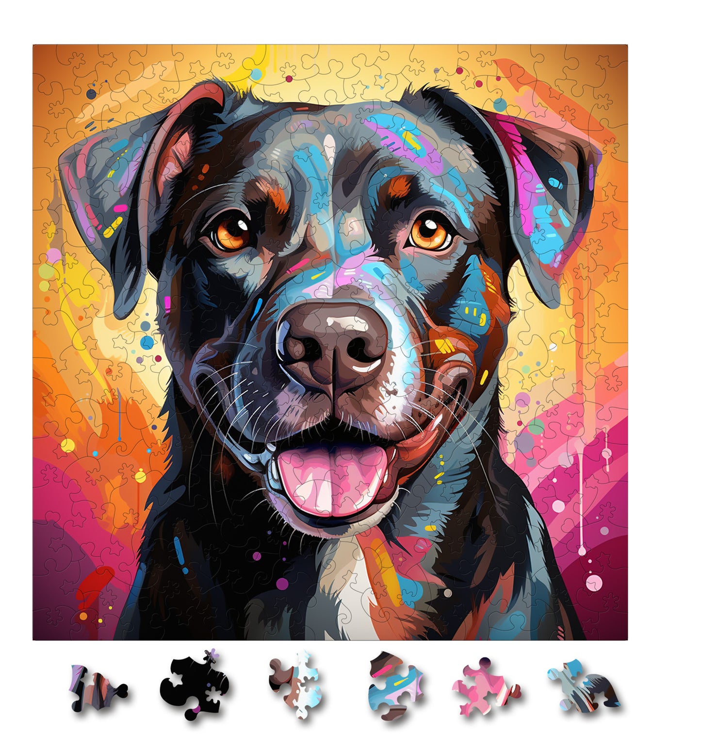 Puzzle cu Animale - Caini - American Staffordshire Terrier 2 - 200 piese - 30 x 30 cm