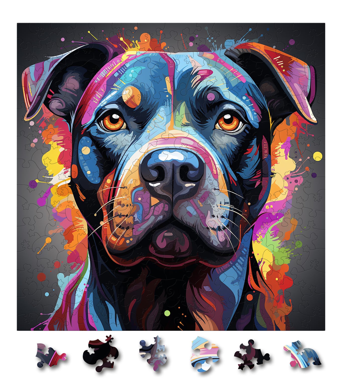 Puzzle cu Animale - Caini - American Staffordshire Terrier 3 - 200 piese - 30 x 30 cm