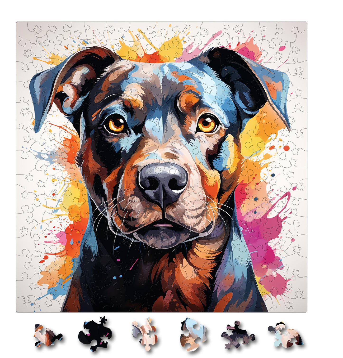 Puzzle cu Animale - Caini - American Staffordshire Terrier 4 - 200 piese - 30 x 30 cm