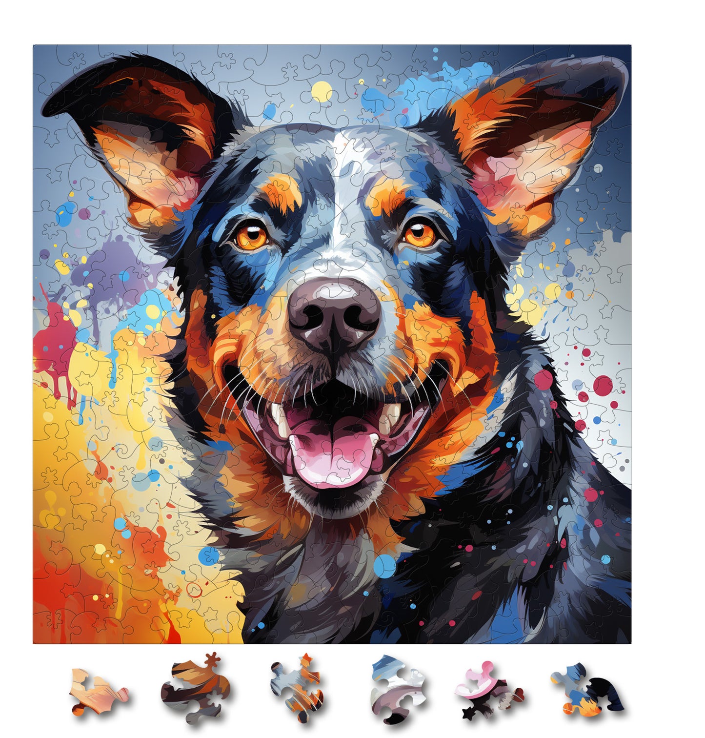 Puzzle cu Animale - Caini - Australian Cattle 3 - 200 piese - 30 x 30 cm