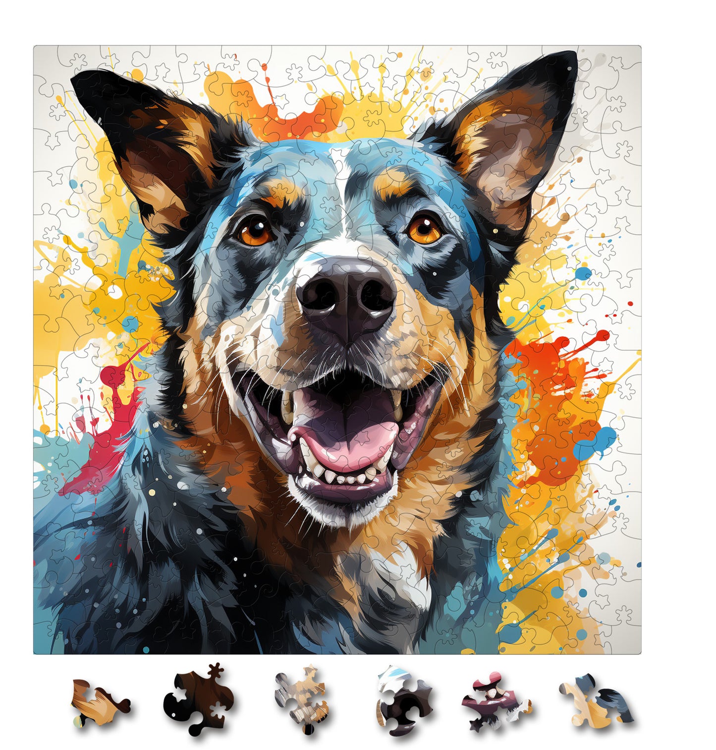 Puzzle cu Animale - Caini - Australian Cattle 4 - 200 piese - 30 x 30 cm