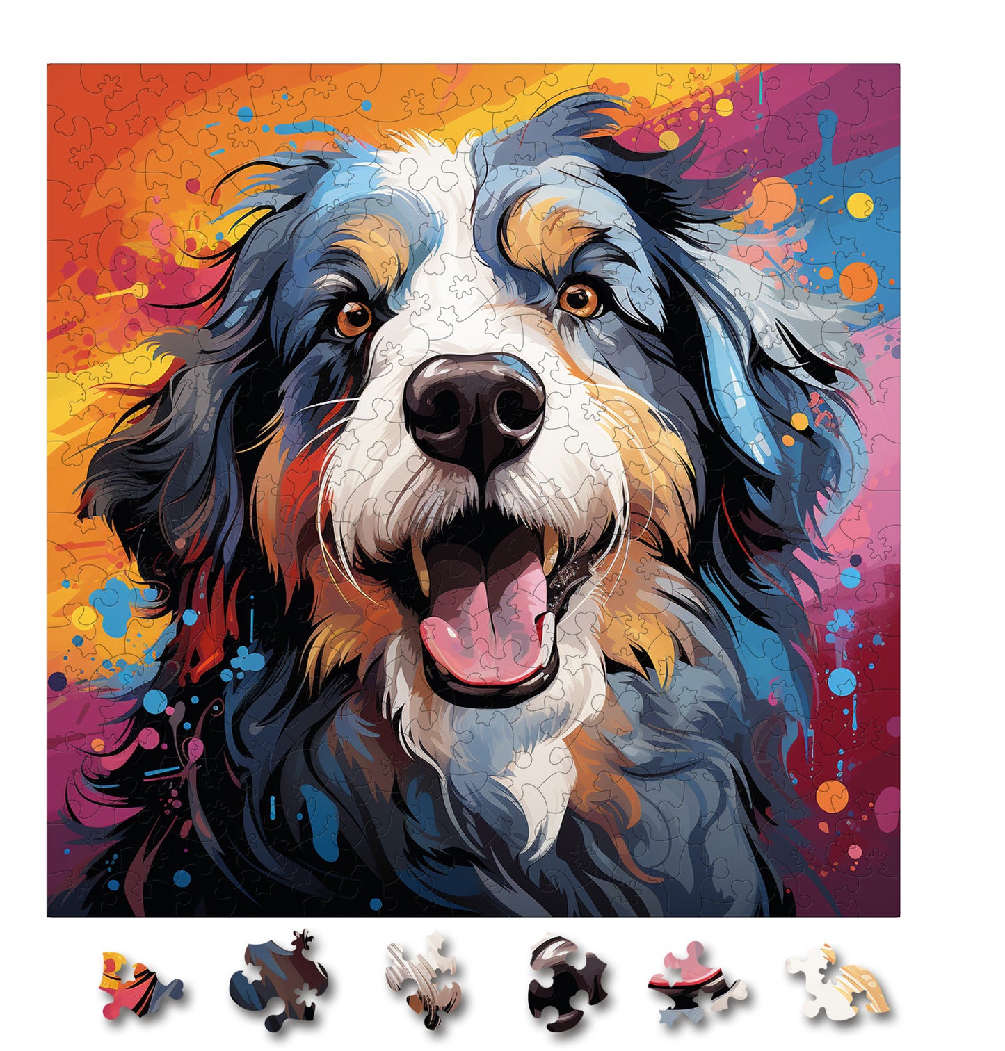 Puzzle cu Caini - Bearded Collie 1