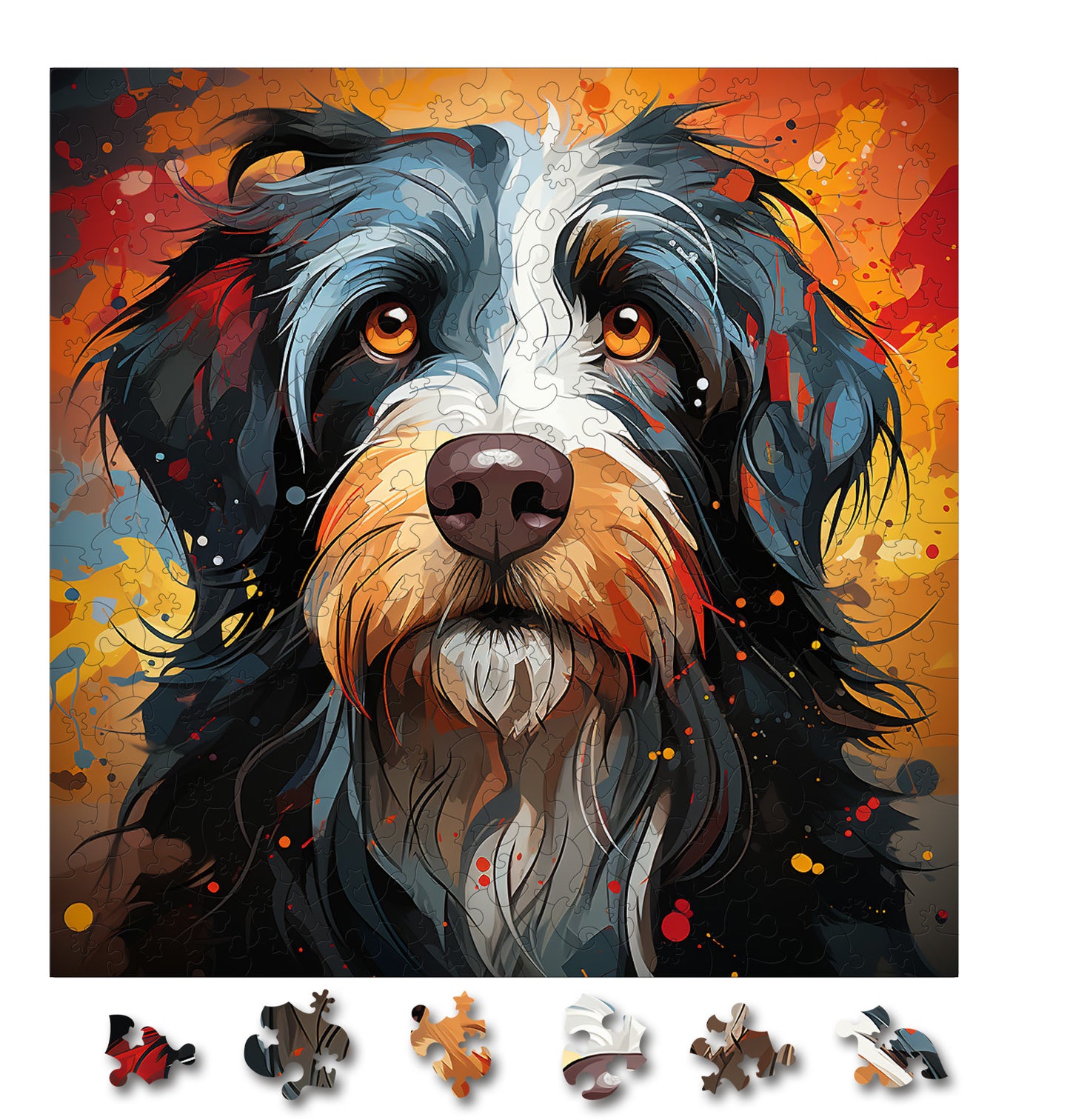 Puzzle cu Caini - Bearded Collie 4